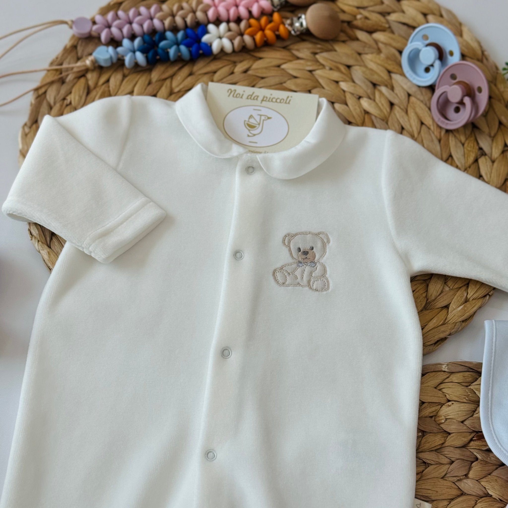 TUTINA ANTIPANICO IN CINIGLIA PANNA ORSETTO BEIGE - Noi da piccoli