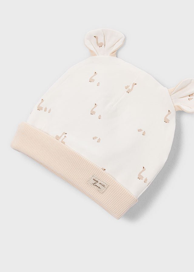 TUTINA ANTIPANICO OCHETTA CON CAPPELLINO E BAVETTA Cotone BEIGE - Noi da piccoli