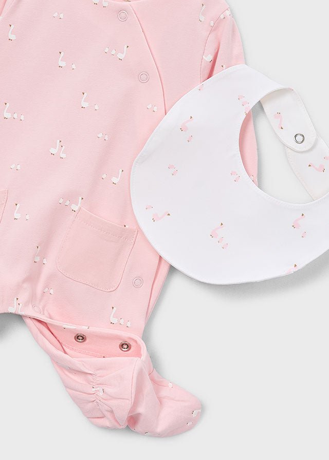 TUTINA ANTIPANICO OCHETTA CON CAPPELLINO E BAVETTA Cotone ROSA - Noi da piccoli