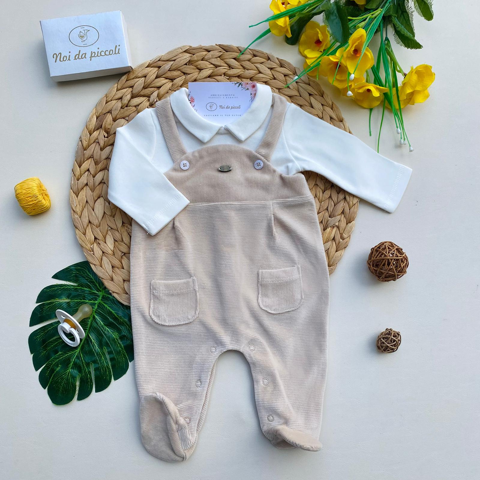 TUTINA BICOLOR FILATO CALDO BIANCO BEIGE - Noi da piccoli
