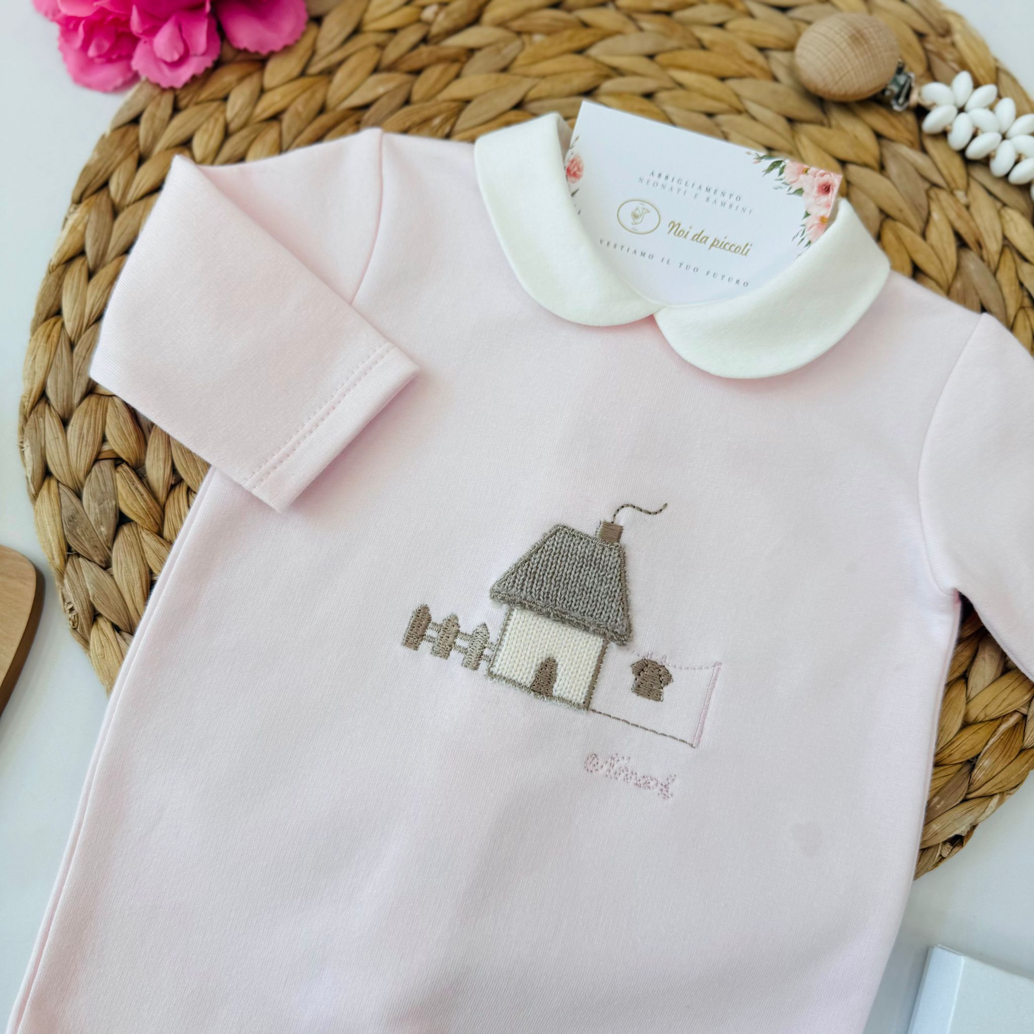 TUTINA CASETTA IN CAMPAGNA COTONE CALDO ROSA - Noi da piccoli