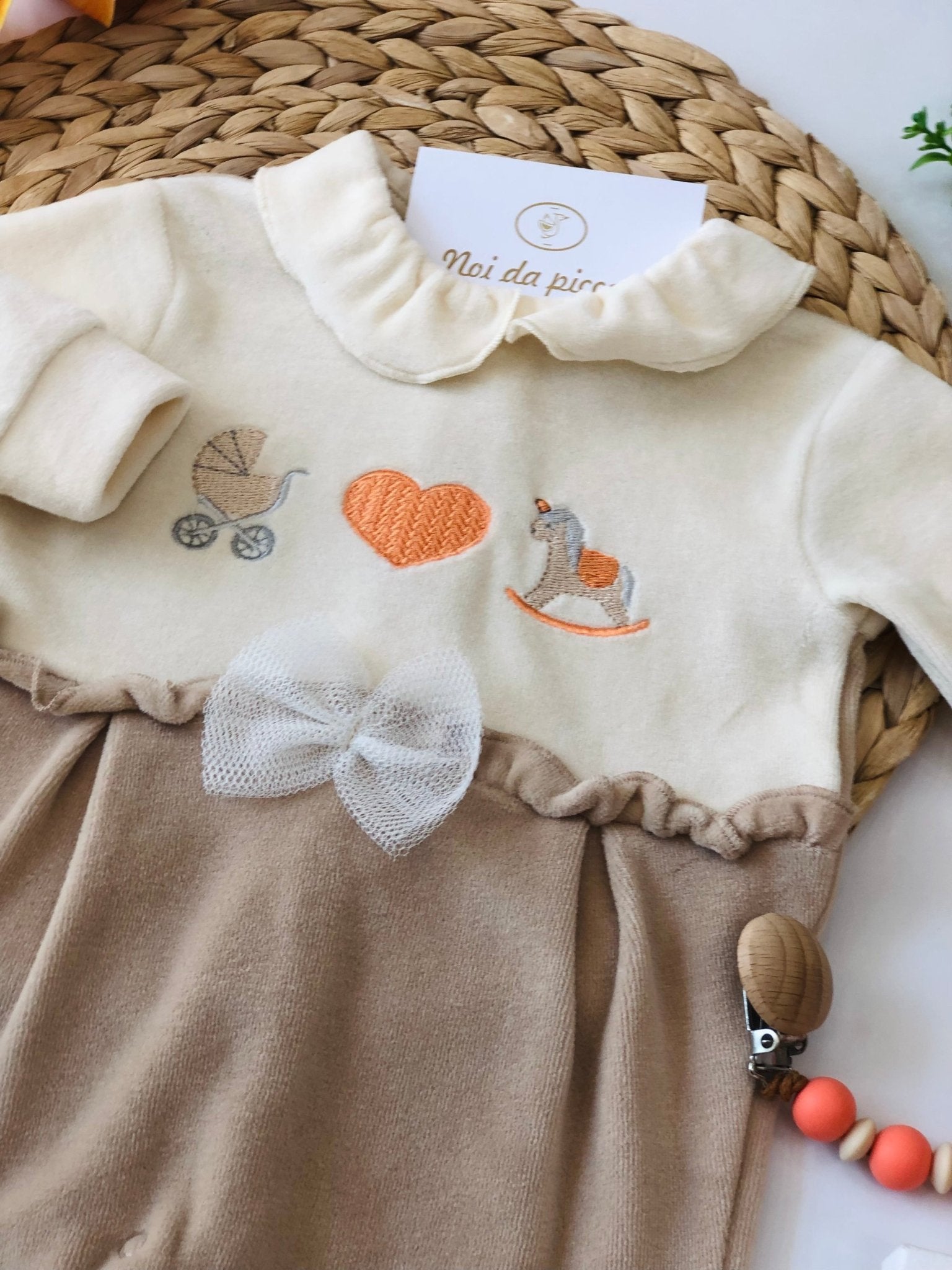 TUTINA CINIGLIA BURRO BEIGE E ARANCIO - Noi da piccoli