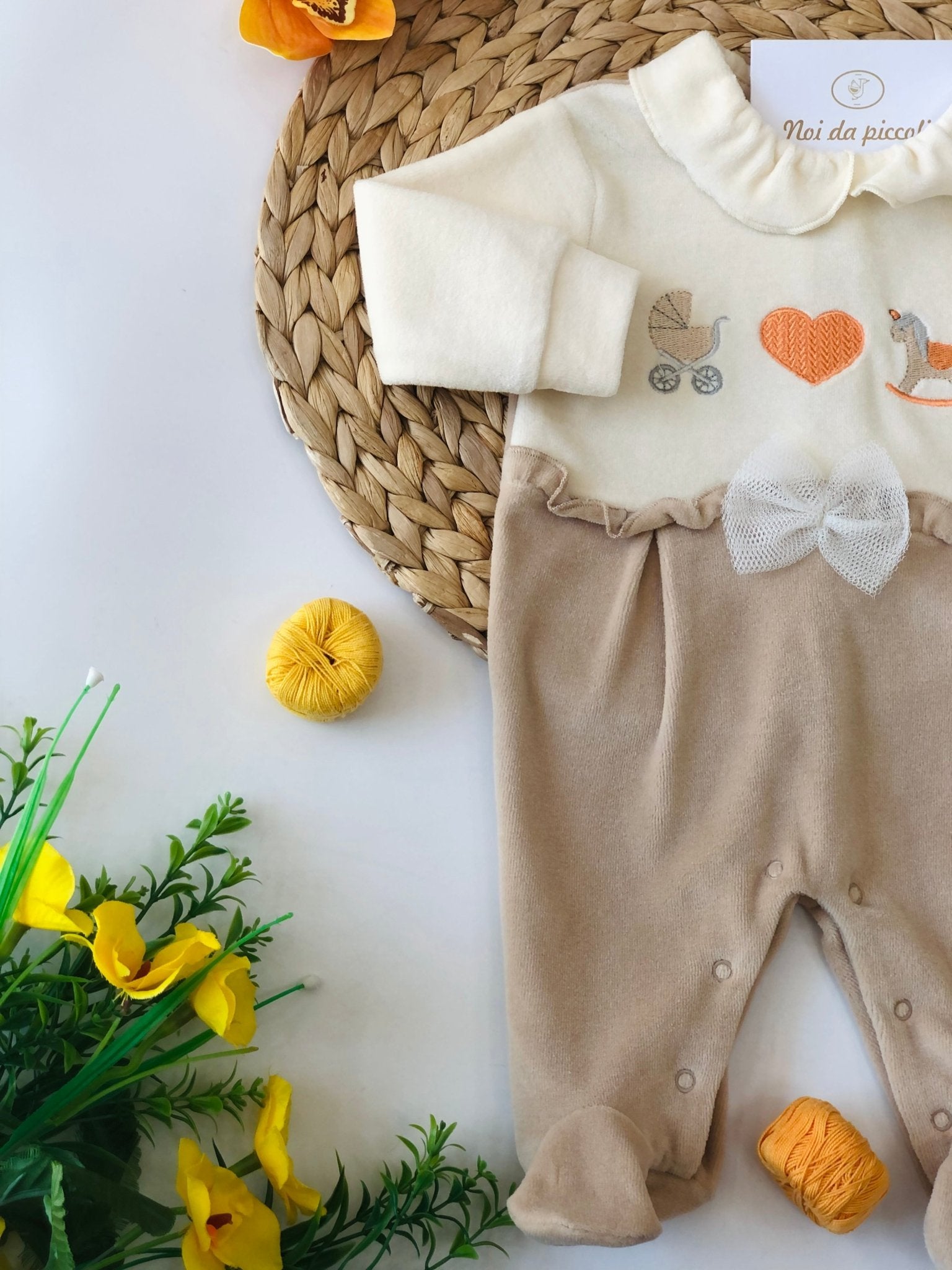 TUTINA CINIGLIA BURRO BEIGE E ARANCIO - Noi da piccoli