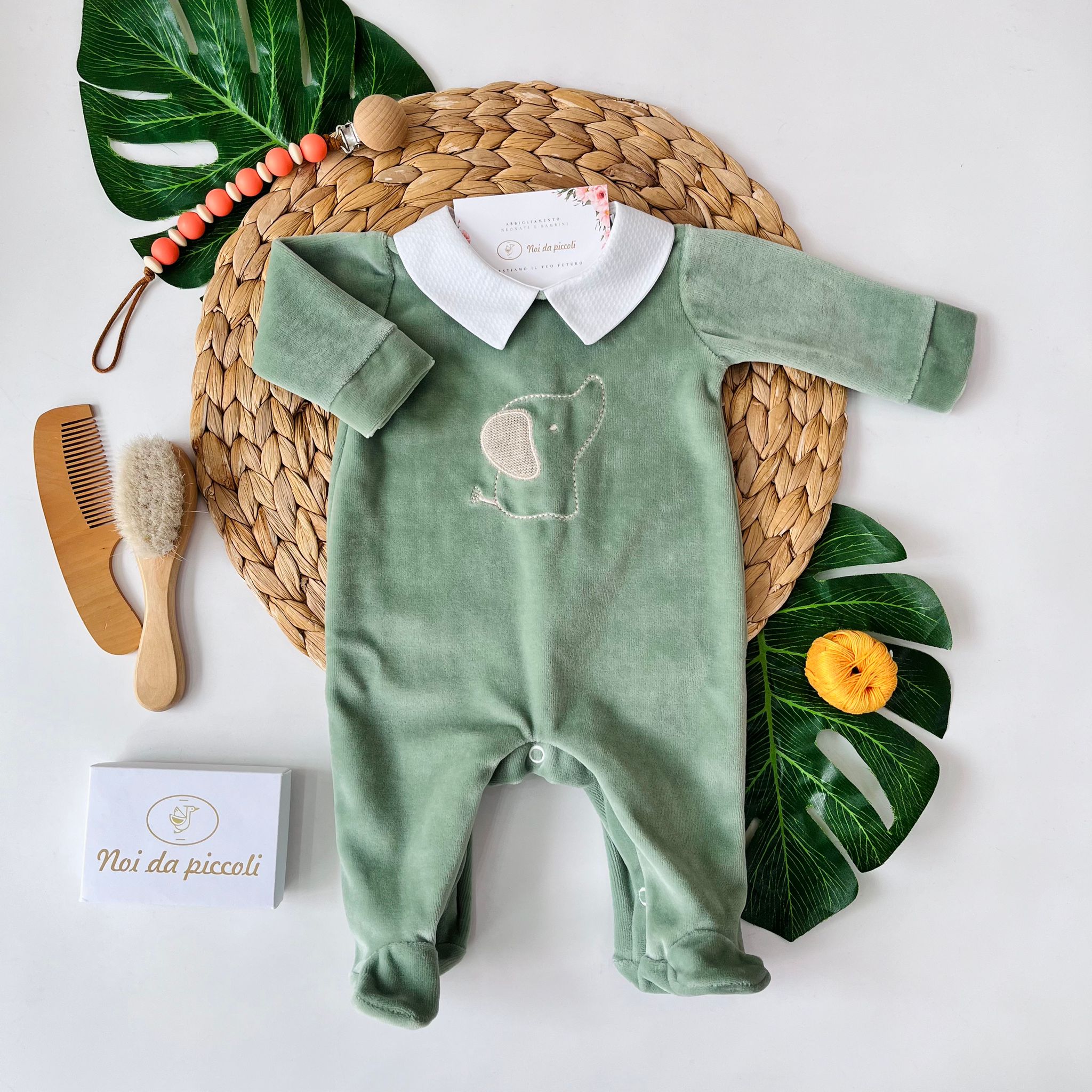 TUTINA CINIGLIA ELEFANTINO SALVIA - Noi da piccoli