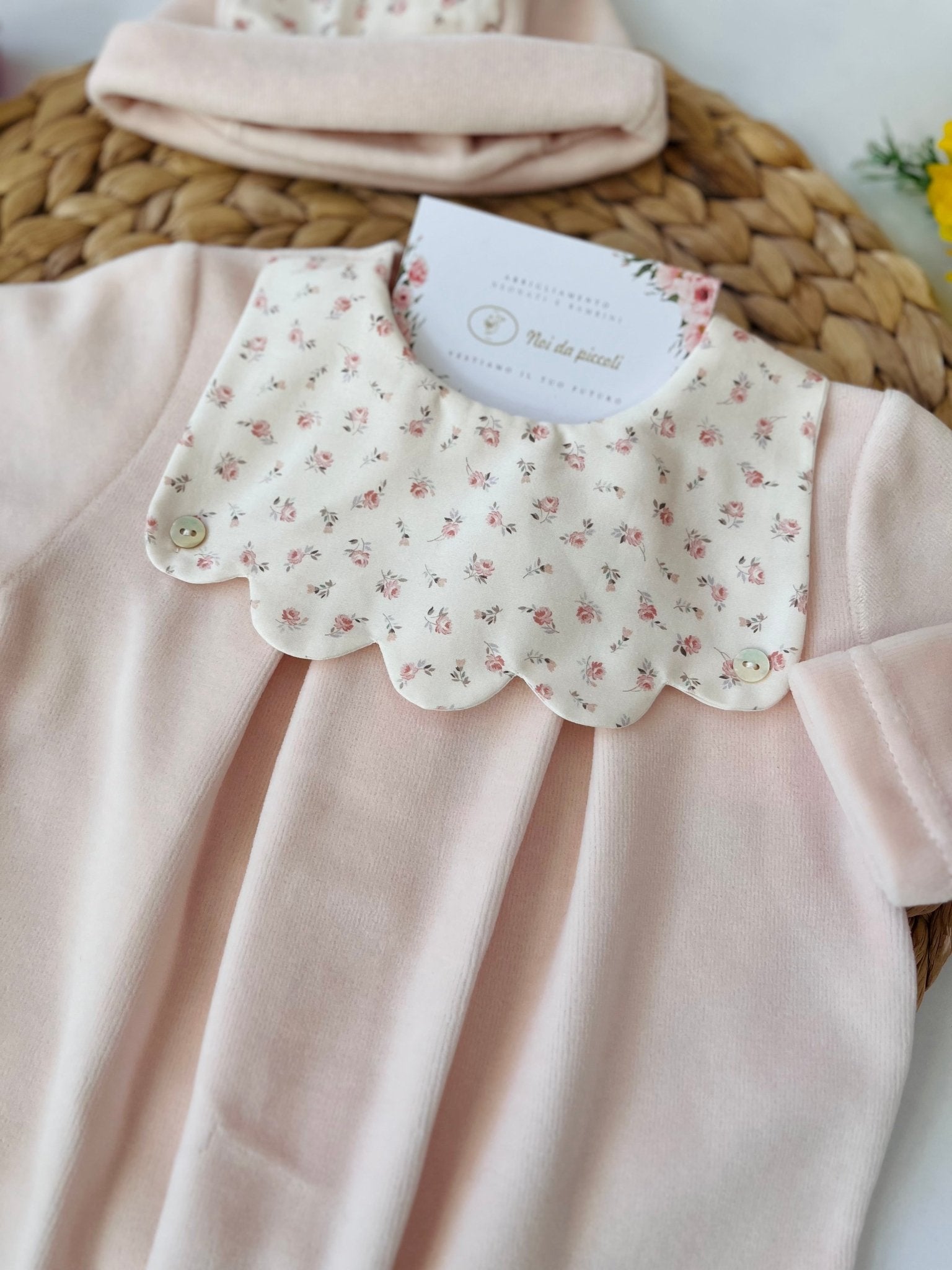 TUTINA CINIGLIA ROSA PATTEN FIORI - Noi da piccoli