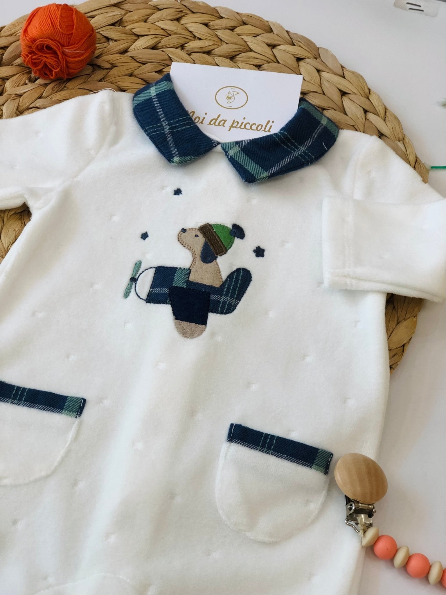 TUTINA CINIGLIA VELOUR ONESIE - Noi da piccoli