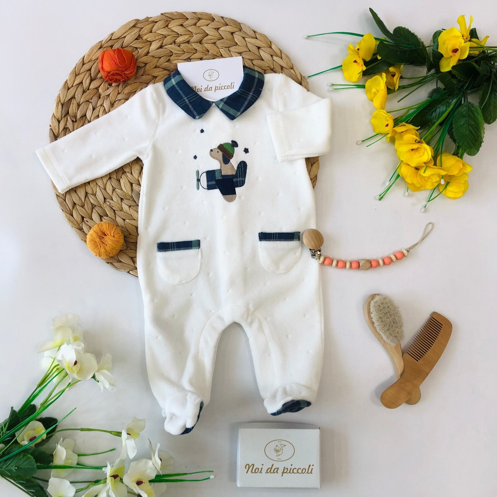 TUTINA CINIGLIA VELOUR ONESIE - Noi da piccoli