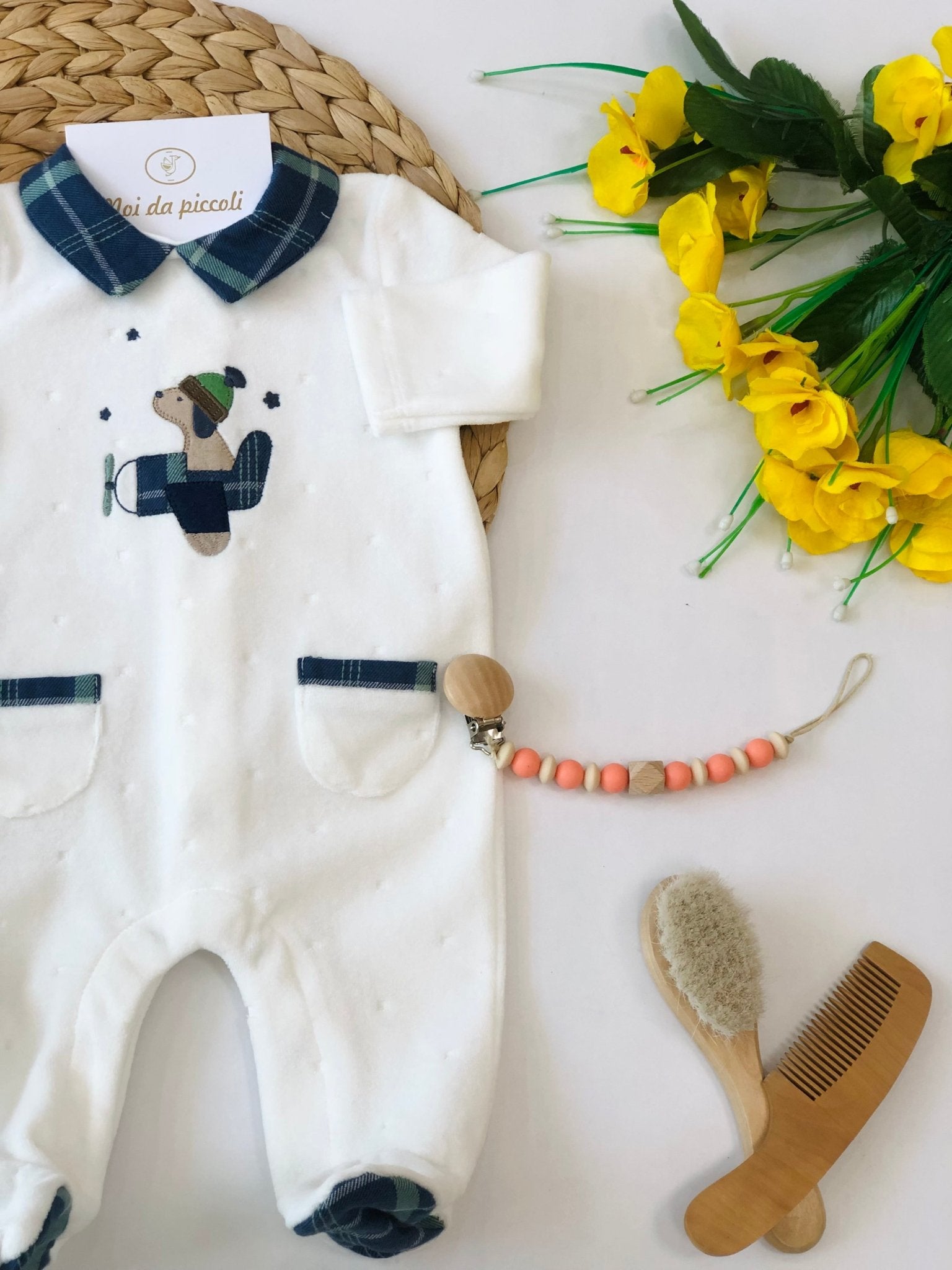 TUTINA CINIGLIA VELOUR ONESIE - Noi da piccoli