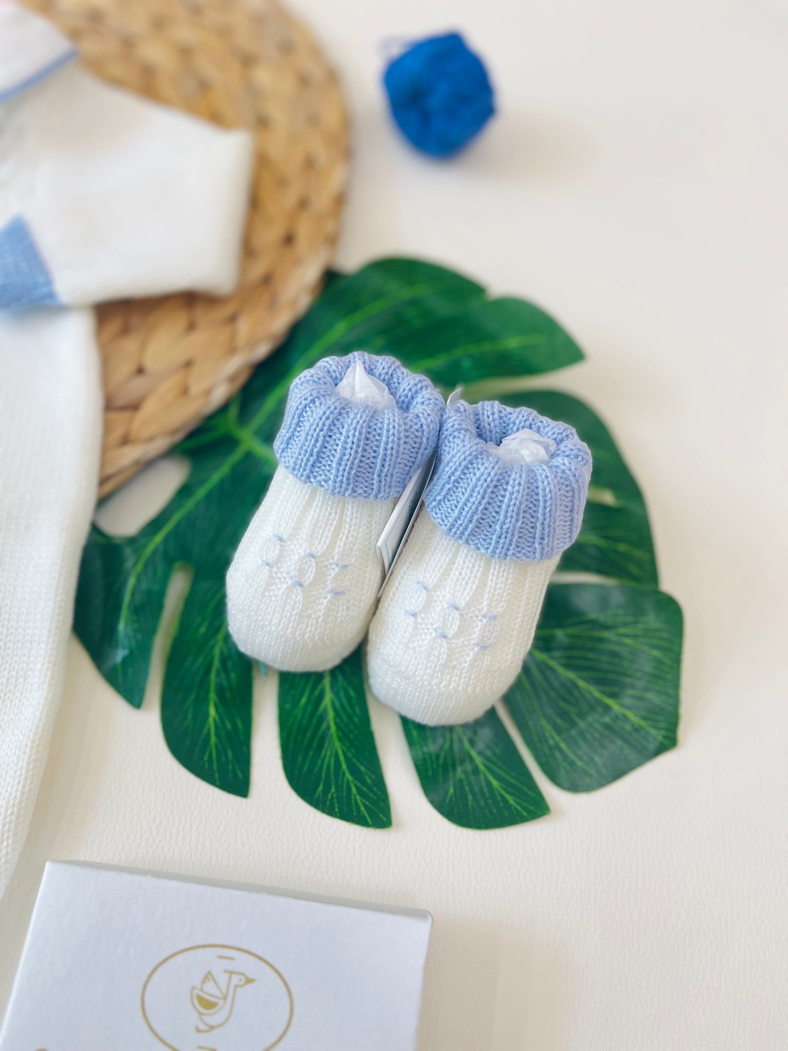 TUTINA CON BABBUCCE 100% lana merino extrafine PANNA SUGAR - Noi da piccoli