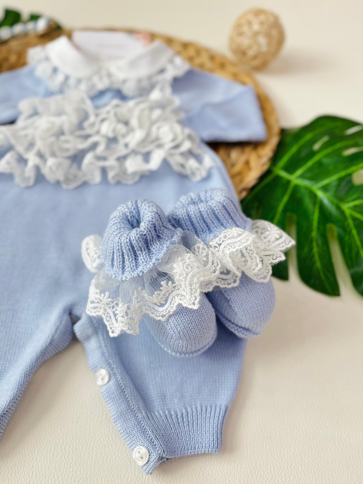 TUTINA CON BABBUCCE 100% lana merino extrafine SUGAR - Noi da piccoli