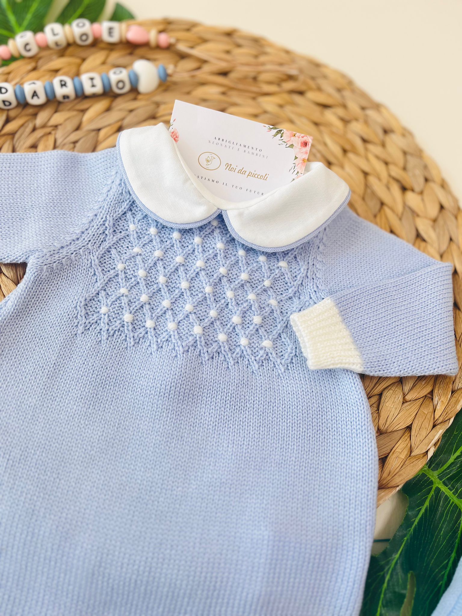 TUTINA CON BABBUCCE 100% lana merino extrafine SUGAR - Noi da piccoli