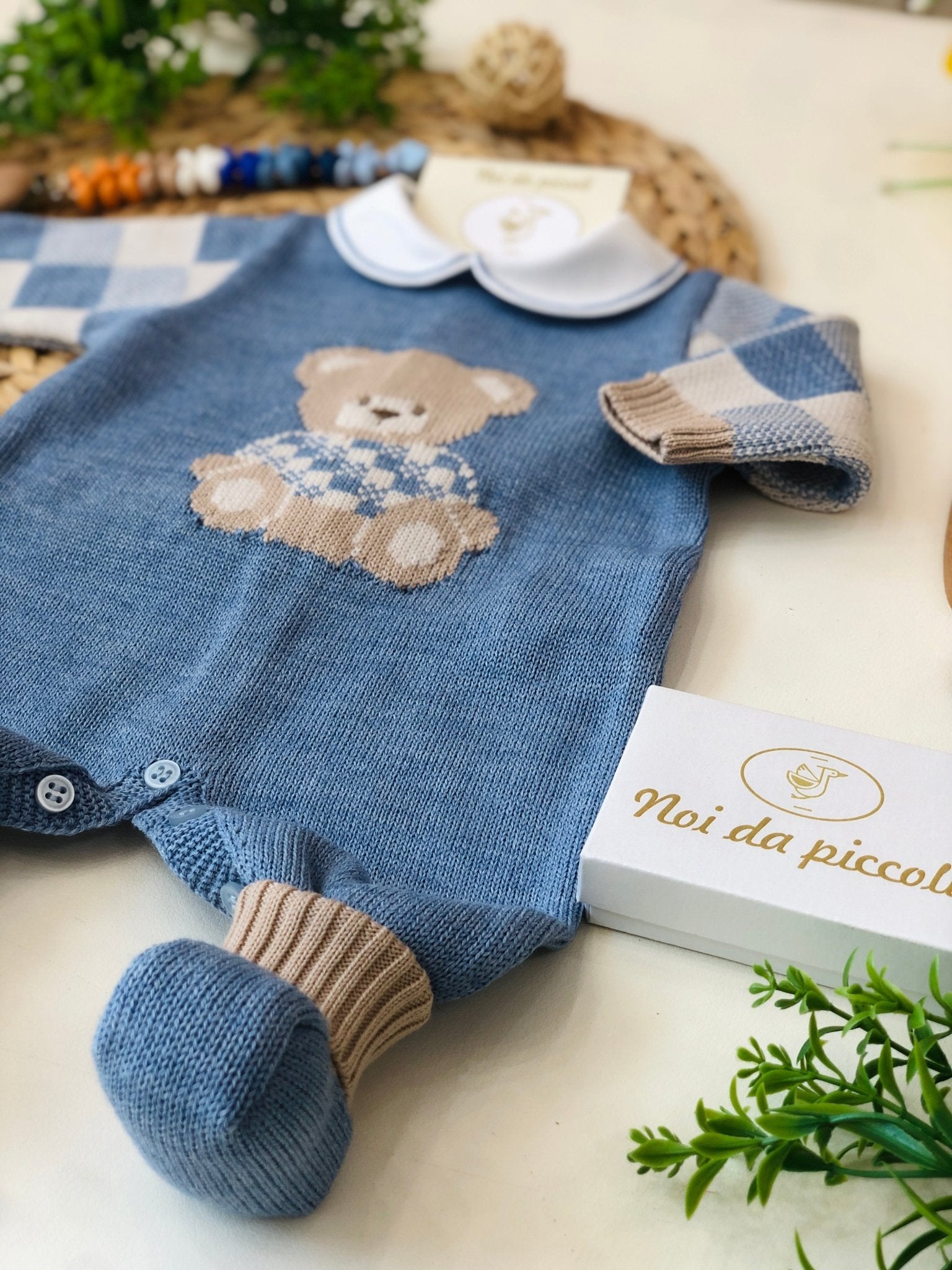 TUTINA CON BABBUCCE 100% LANA OTTANIO TEDDY - Noi da piccoli