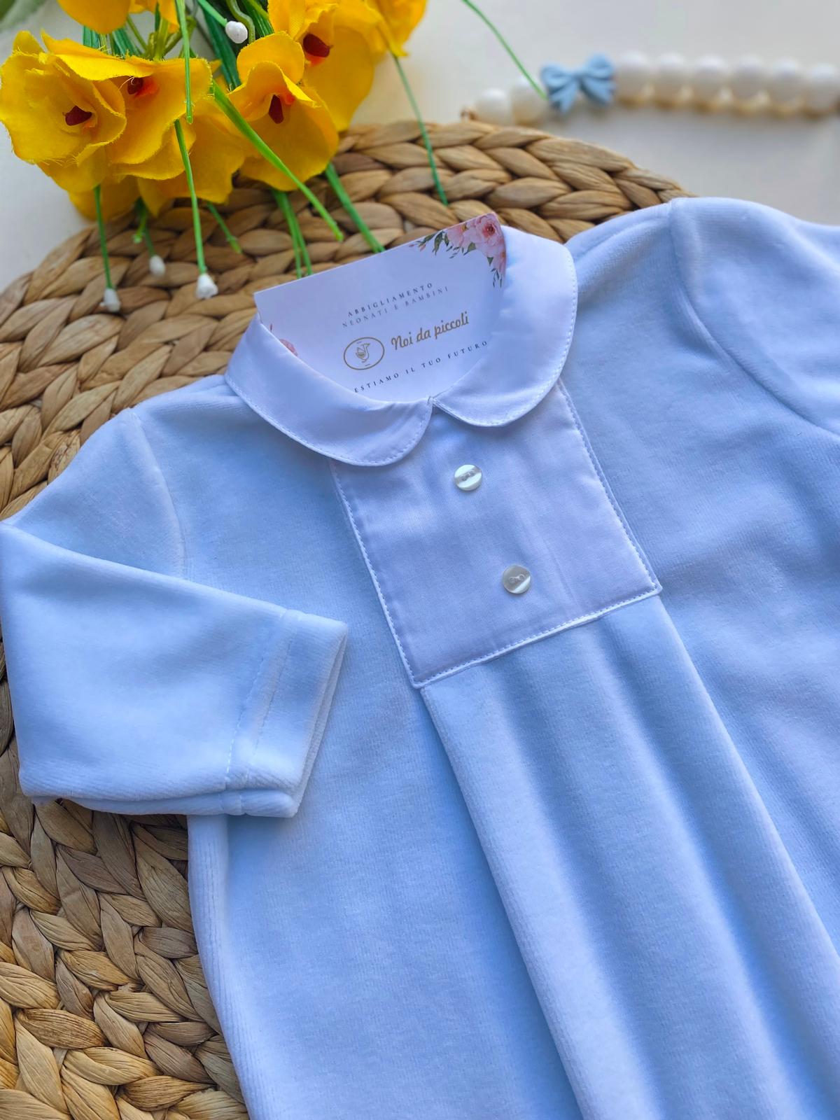 TUTINA CON BOTTONCINI CINIGLIA CIELO - Noi da piccoli