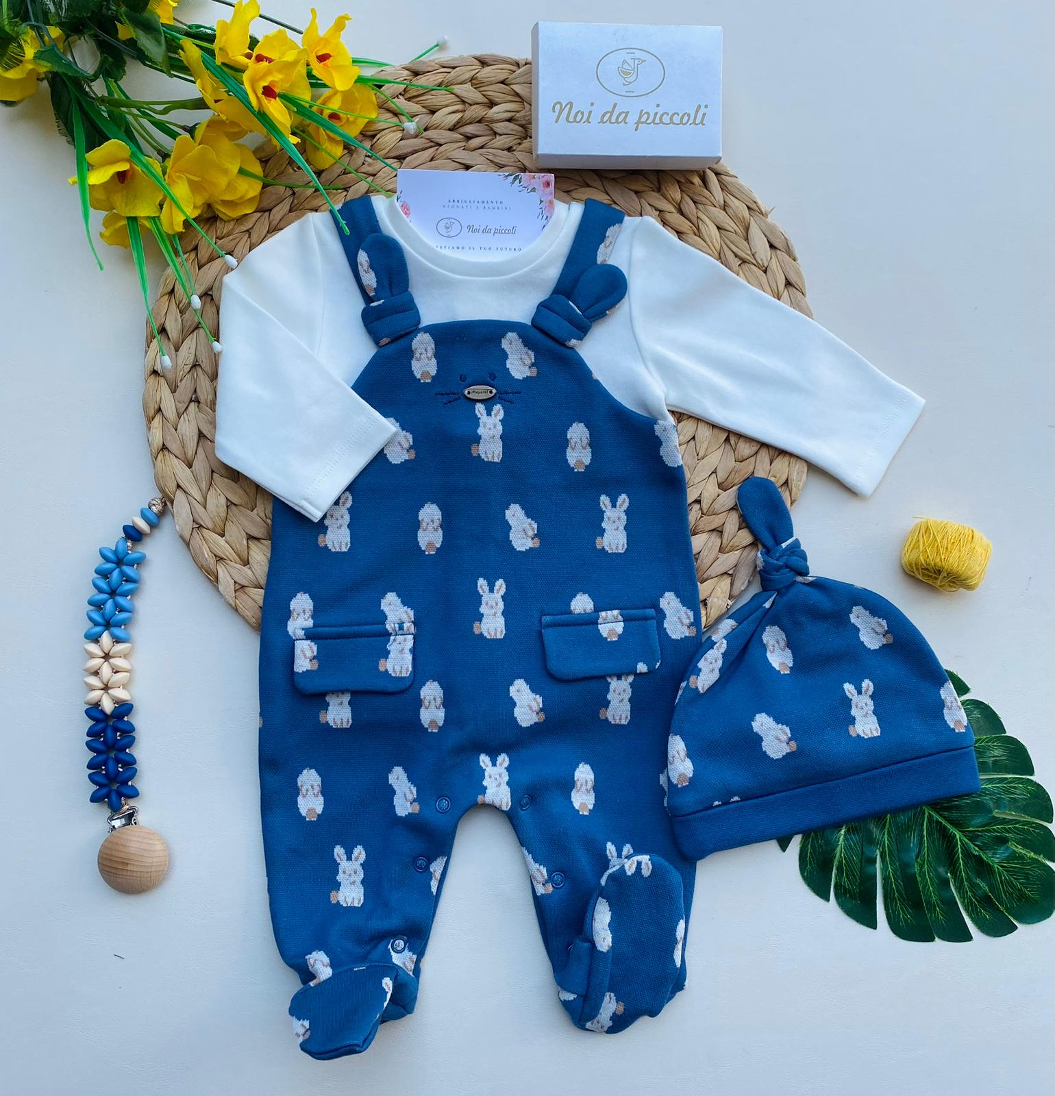 TUTINA CON CAPPELLINO CON CONIGLIETTI CINIGLIA avion - Noi da piccoli