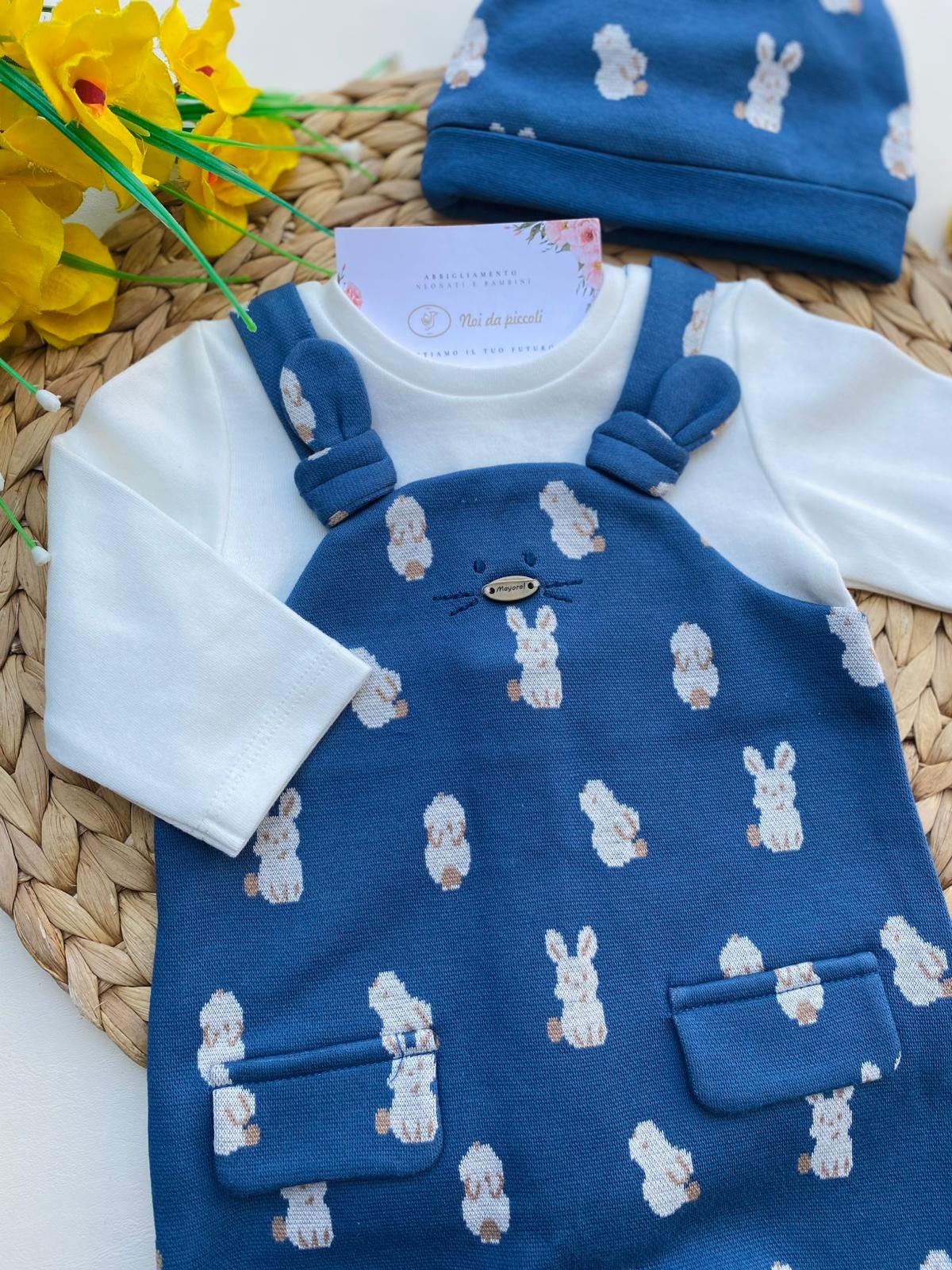 TUTINA CON CAPPELLINO CON CONIGLIETTI CINIGLIA avion - Noi da piccoli