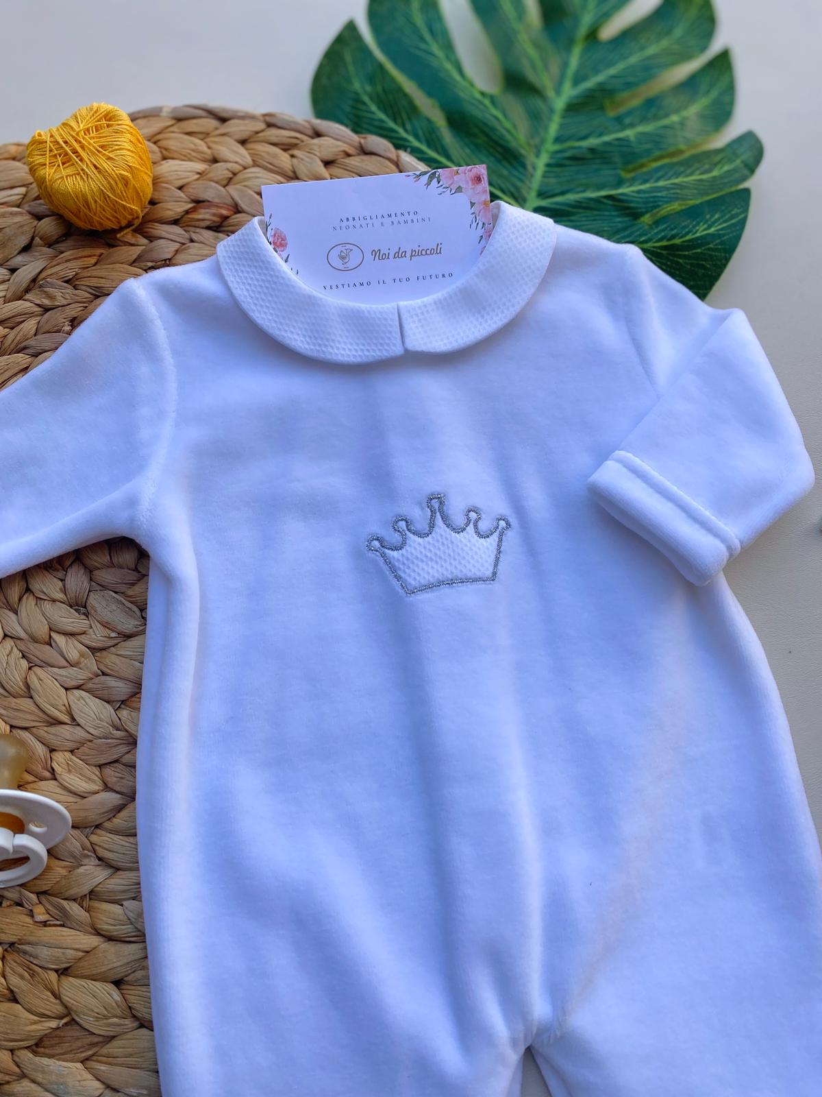 TUTINA CON CORONCINA CINIGLIA BIANCO - Noi da piccoli