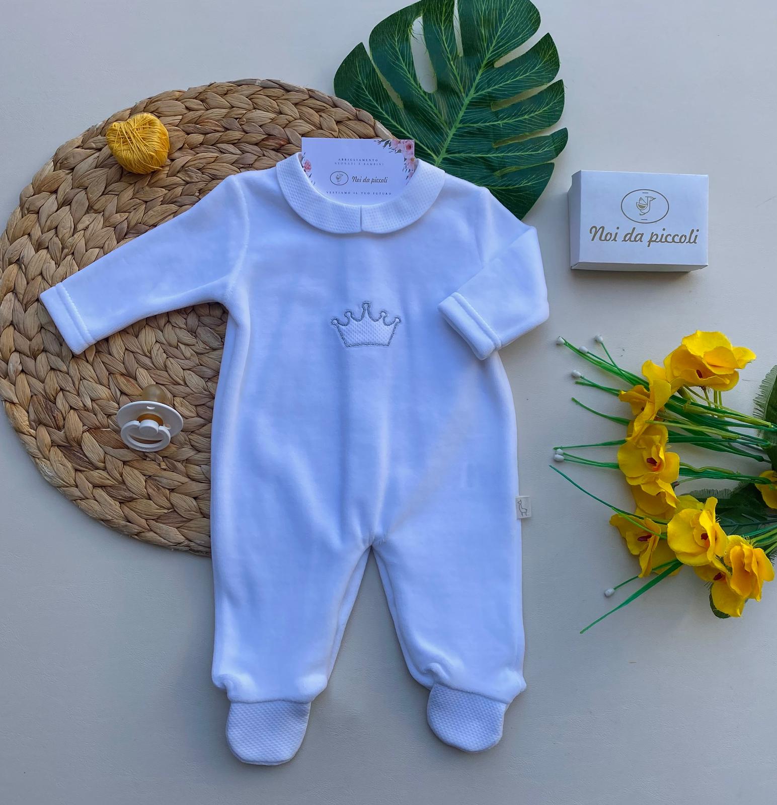 TUTINA CON CORONCINA CINIGLIA BIANCO - Noi da piccoli