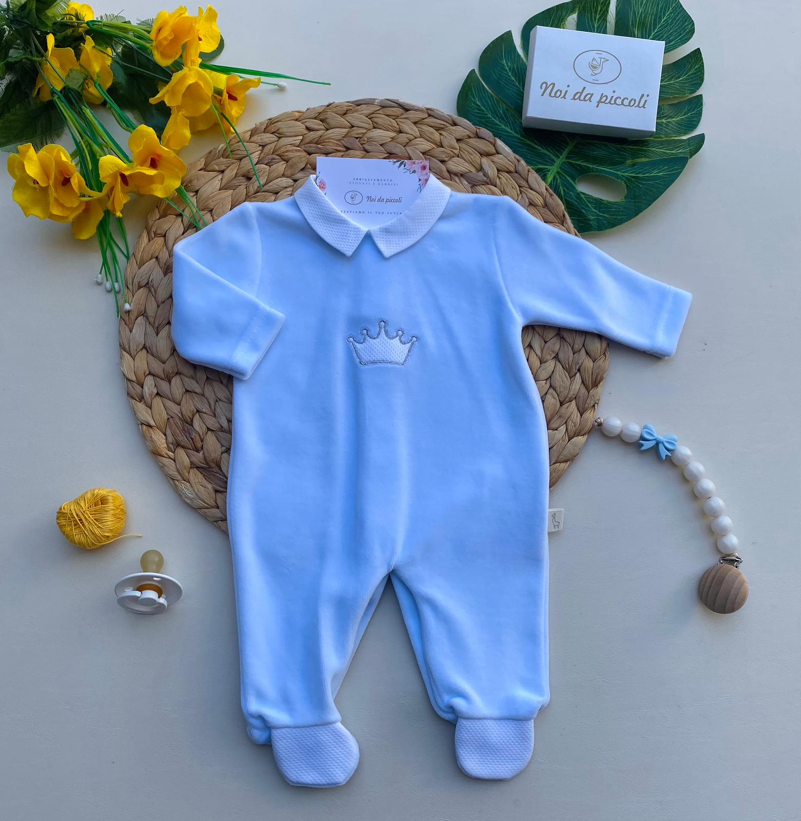 TUTINA CON CORONCINA CINIGLIA CIELO - Noi da piccoli