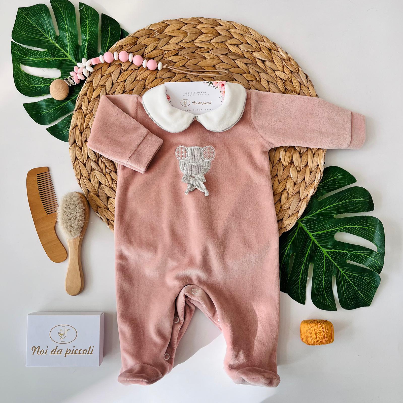TUTINA CON ORSETTO CINIGLIA cipria - Noi da piccoli