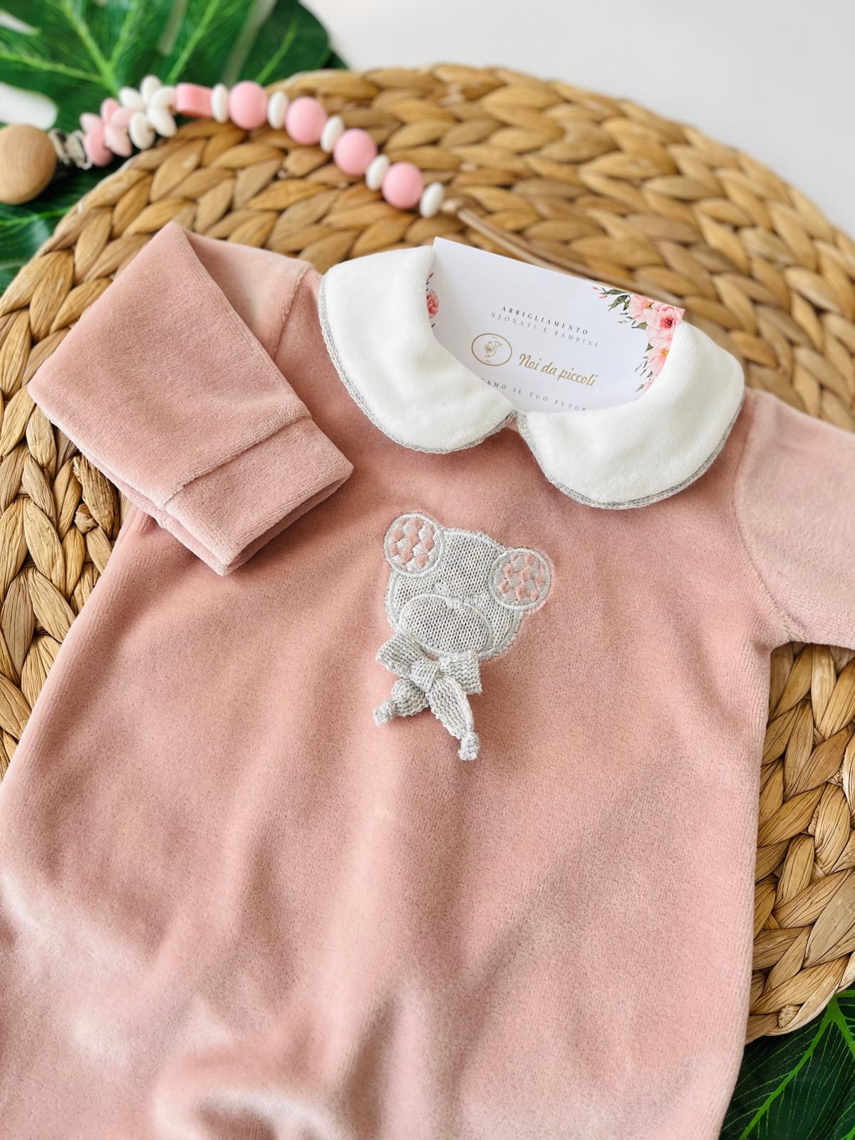 TUTINA CON ORSETTO CINIGLIA cipria - Noi da piccoli