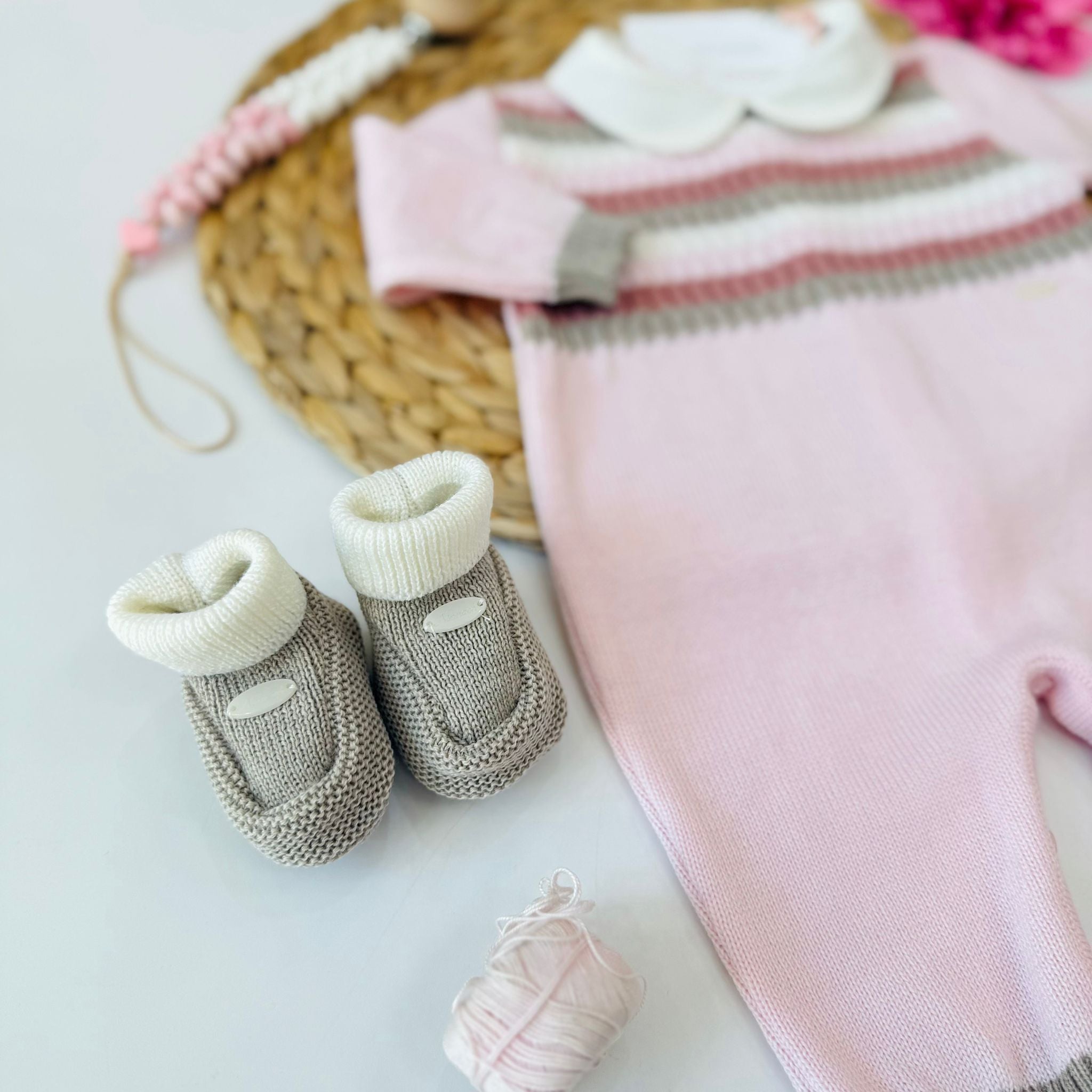 TUTINA CON PARURE 100% LANA VARI COLORI - Noi da piccoli