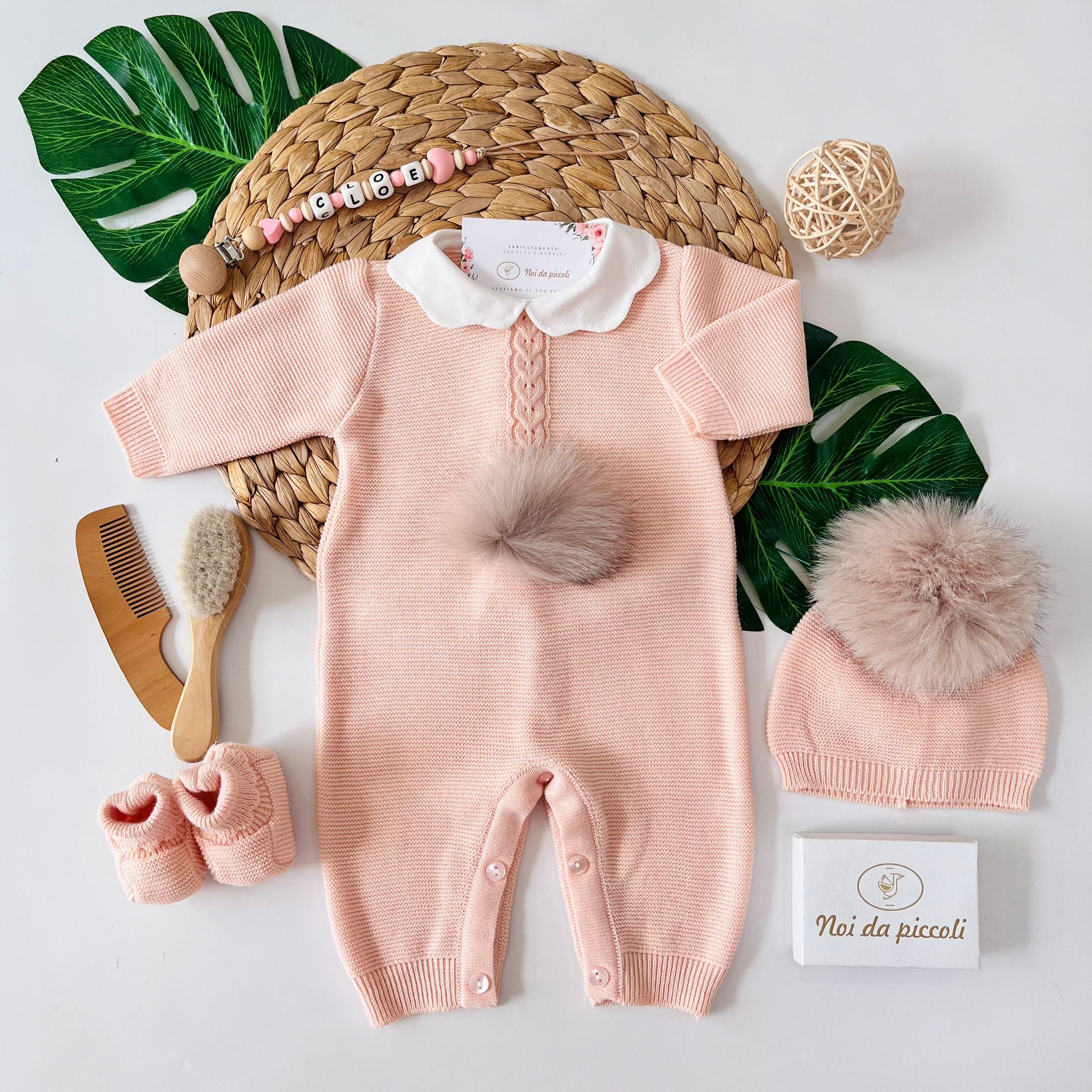 TUTINA CON PARURE FILATO CALDO CIPRA PEACH - Noi da piccoli