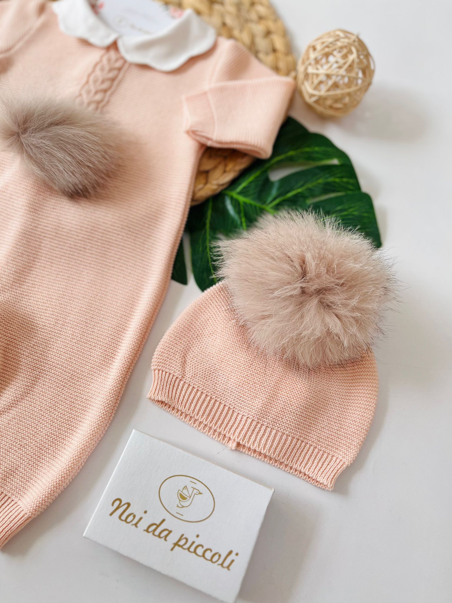 TUTINA CON PARURE FILATO CALDO CIPRA PEACH - Noi da piccoli