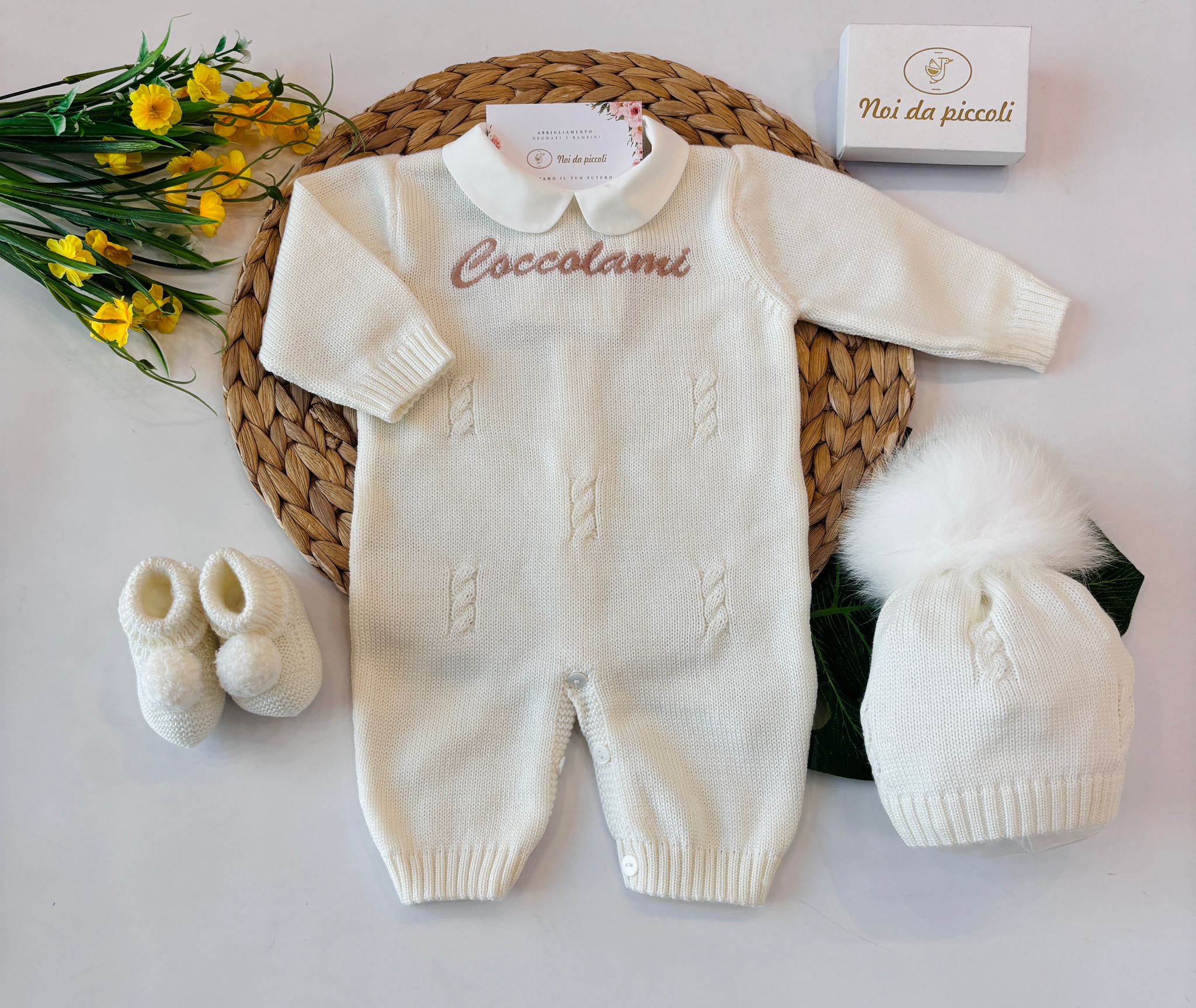 TUTINA CON PARURE PURA LANA PANNA COCCOLAMI - Noi da piccoli