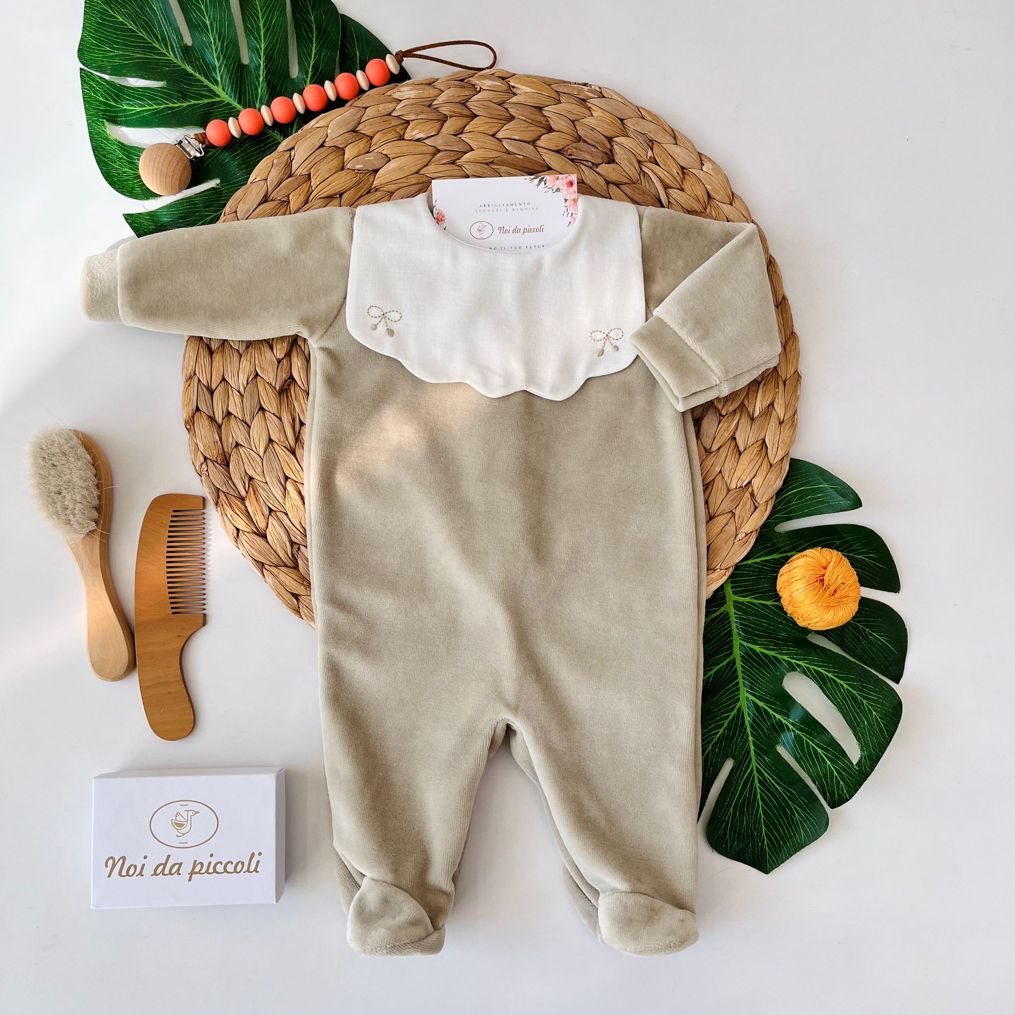 TUTINA CON PATTEN FIOCCHETTO CINIGLIA TORTORA - Noi da piccoli