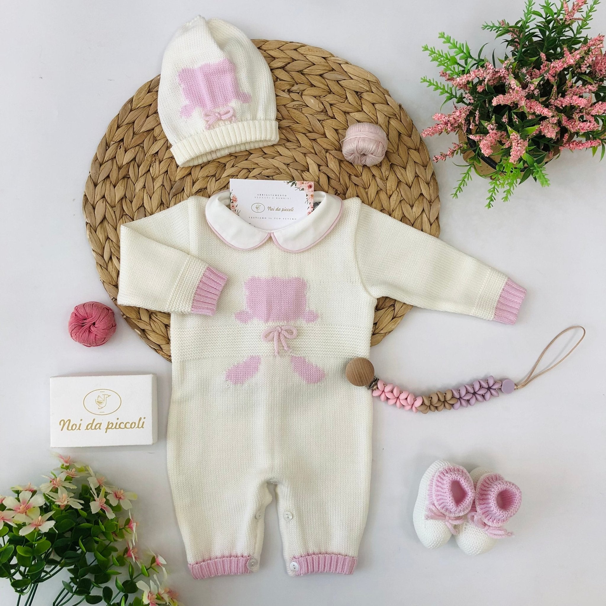 Girl Pink Baby Abbigliamento Baby Girl Knitted Onesie – Hula Shop