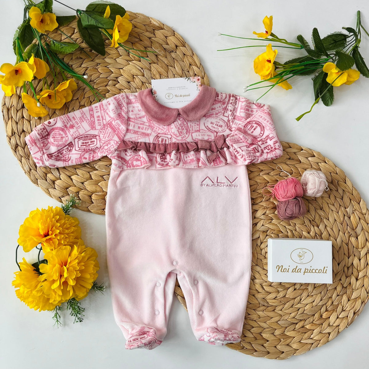 Fiore Alviero Martini Battesimo Bimbo Abbigliamento Neonato