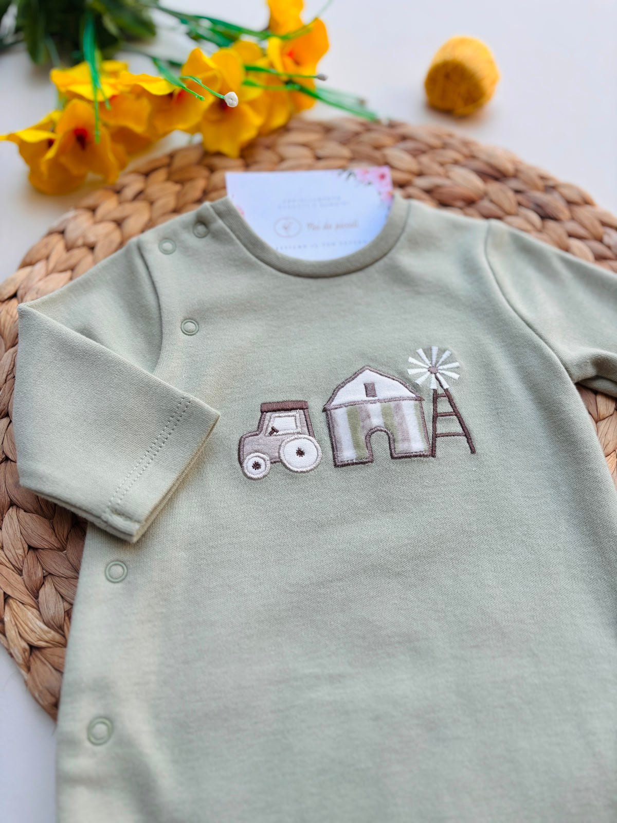 TUTINA COTONE CALDO VERDE SALVIA - Noi da piccoli