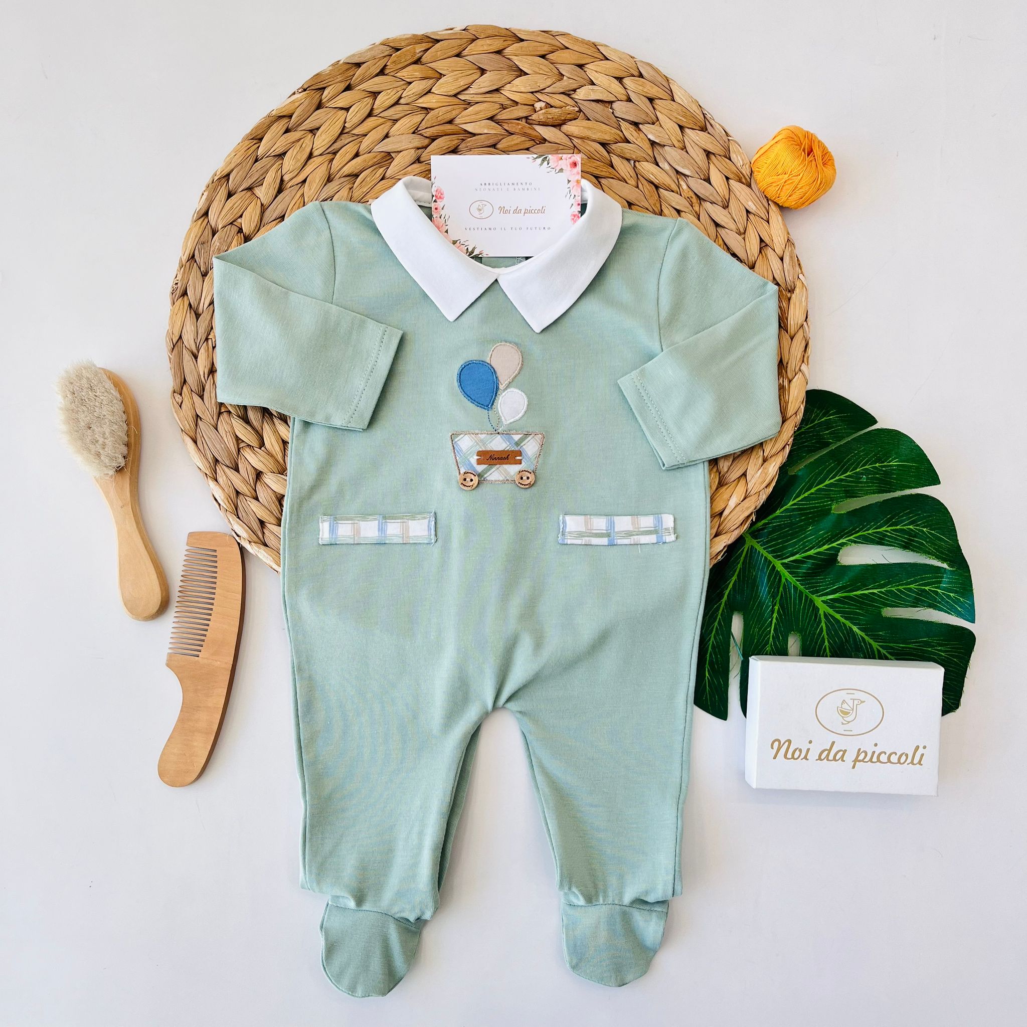 TUTINA COTONE FRESCO SALVIA PALLONCINI - Noi da piccoli