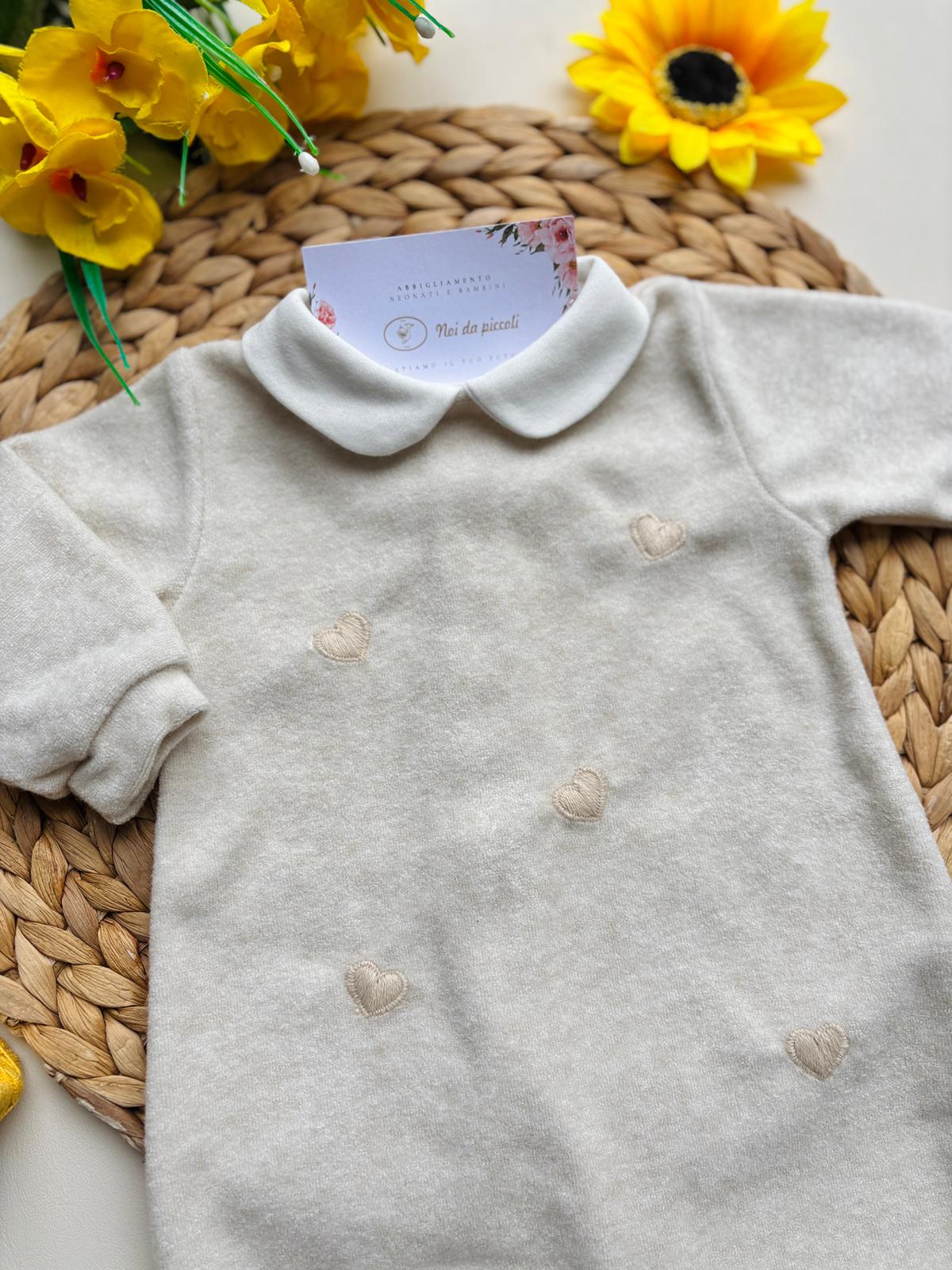 TUTINA CUORICINI CINIGLIA CREMA - Noi da piccoli