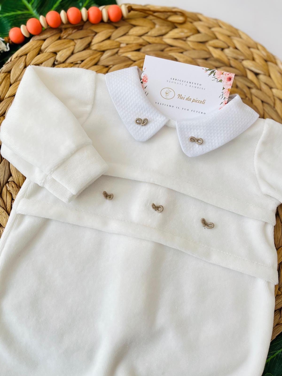 TUTINA FIOCCHETTINI CINIGLIA PANNA TORTORA - Noi da piccoli