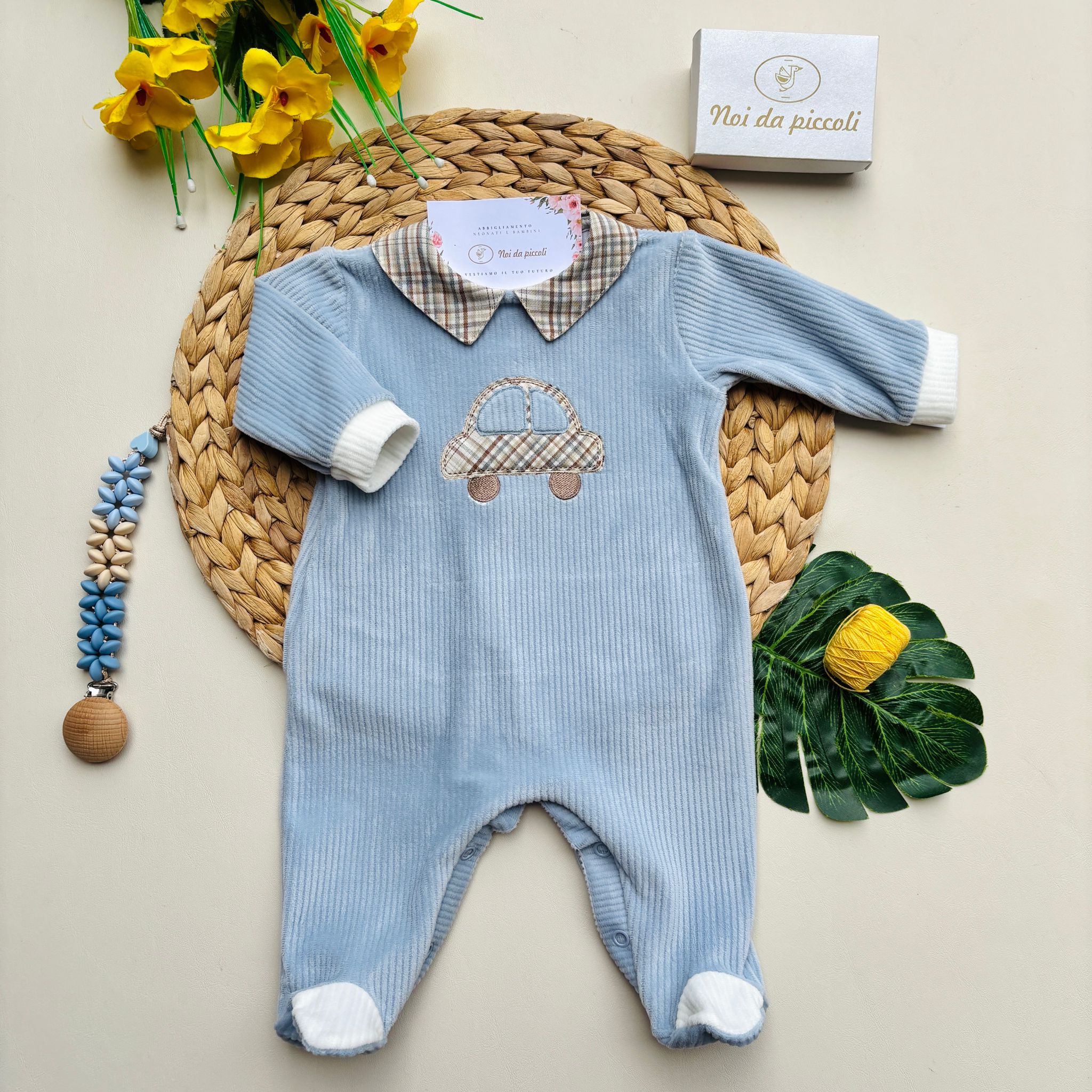 TUTINA IN CINIGLIA A COSTINE CON MACCHININA POLVERE - Noi da piccoli