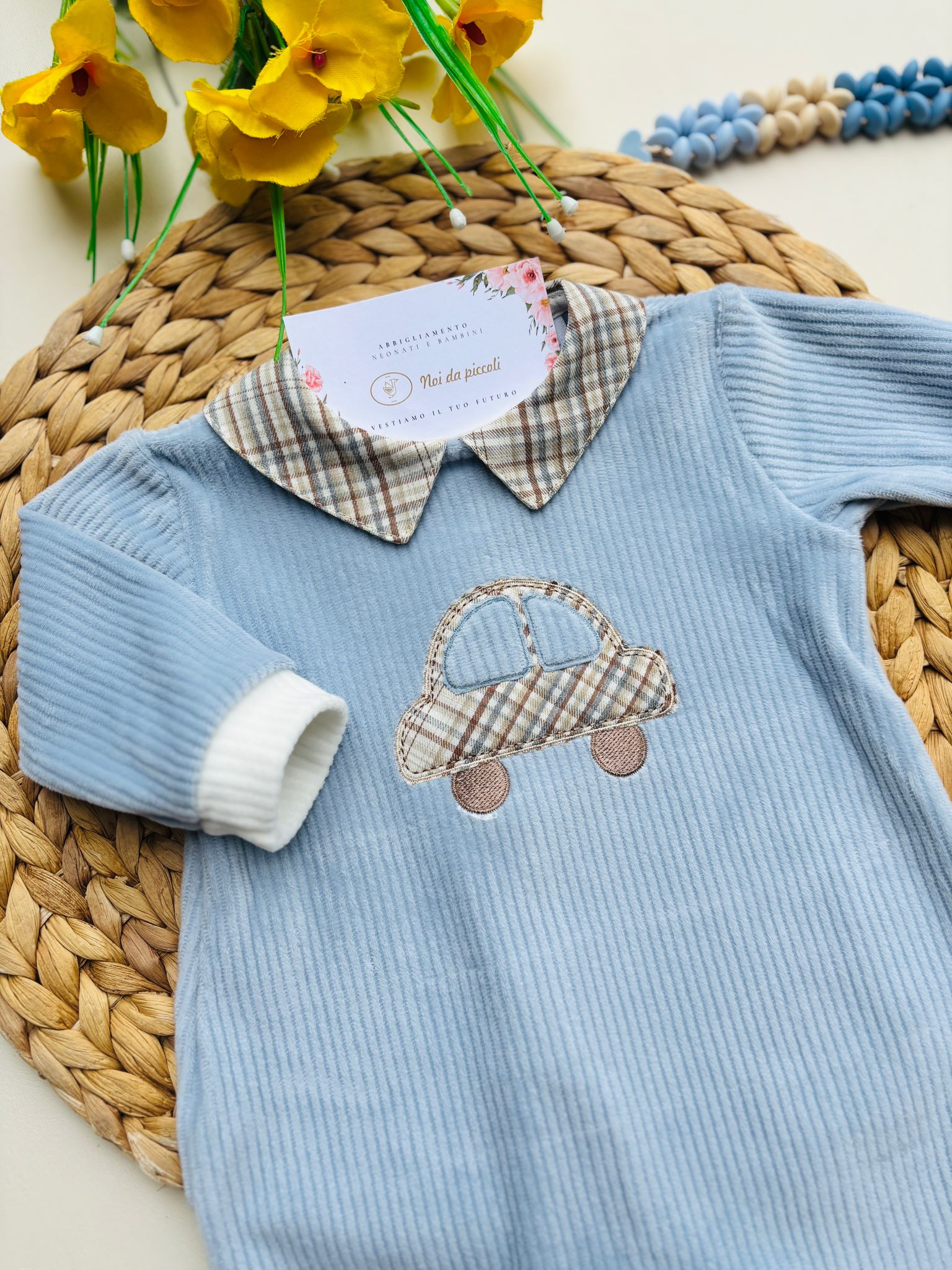 TUTINA IN CINIGLIA A COSTINE CON MACCHININA POLVERE - Noi da piccoli