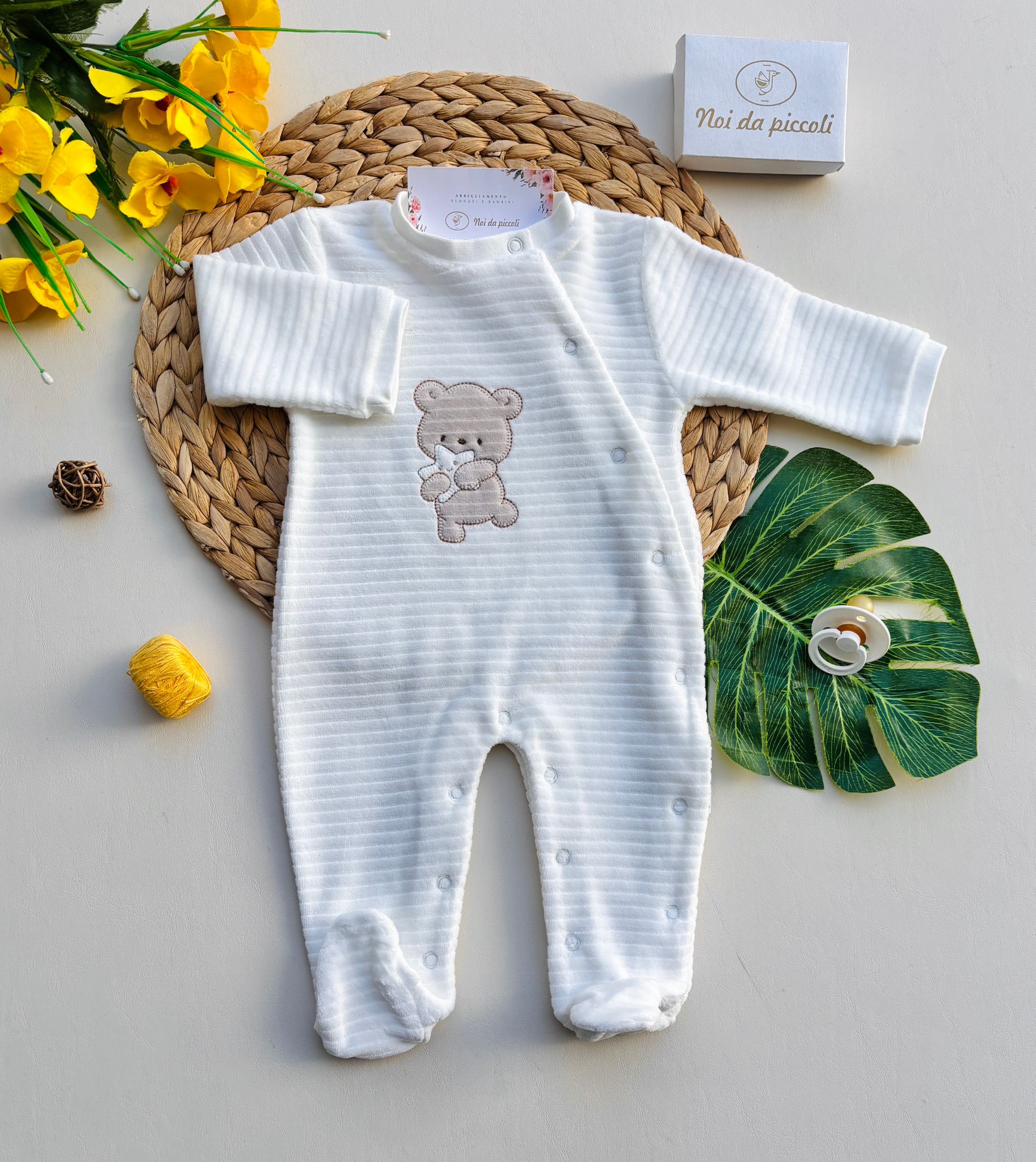 TUTINA IN CINIGLIA ANTIPANICO A COSTINE CON ORSETTO PANNA - Noi da piccoli