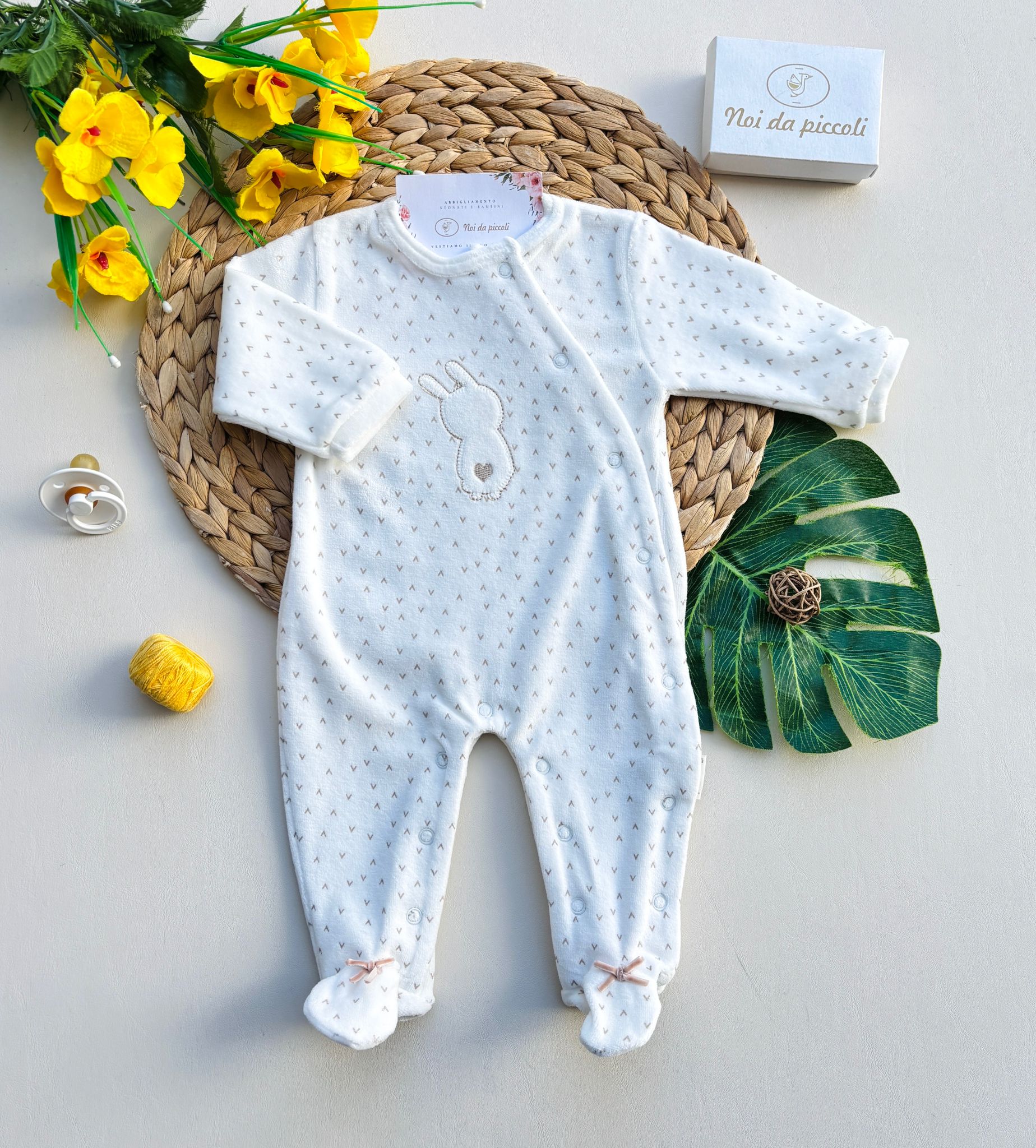 TUTINA IN CINIGLIA ANTIPANICO CON CONIGLIETTO PANNA BEIGE - Noi da piccoli