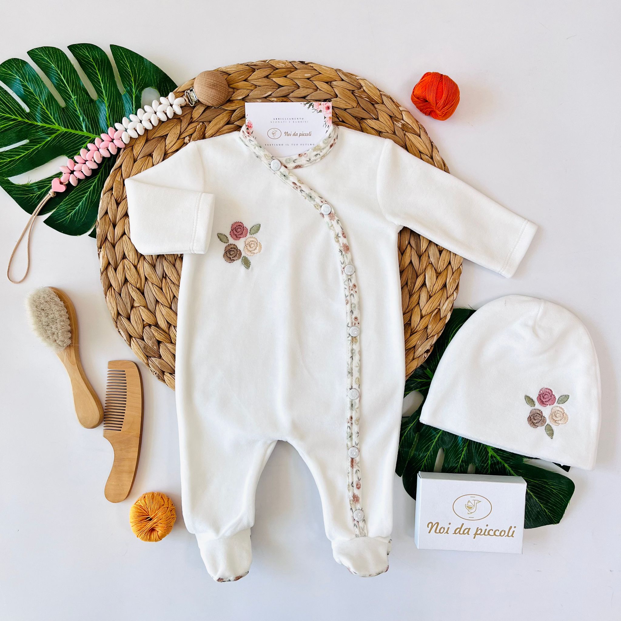 TUTINA IN CINIGLIA ANTIPANICO CON FIORELLINI PANNA - Noi da piccoli