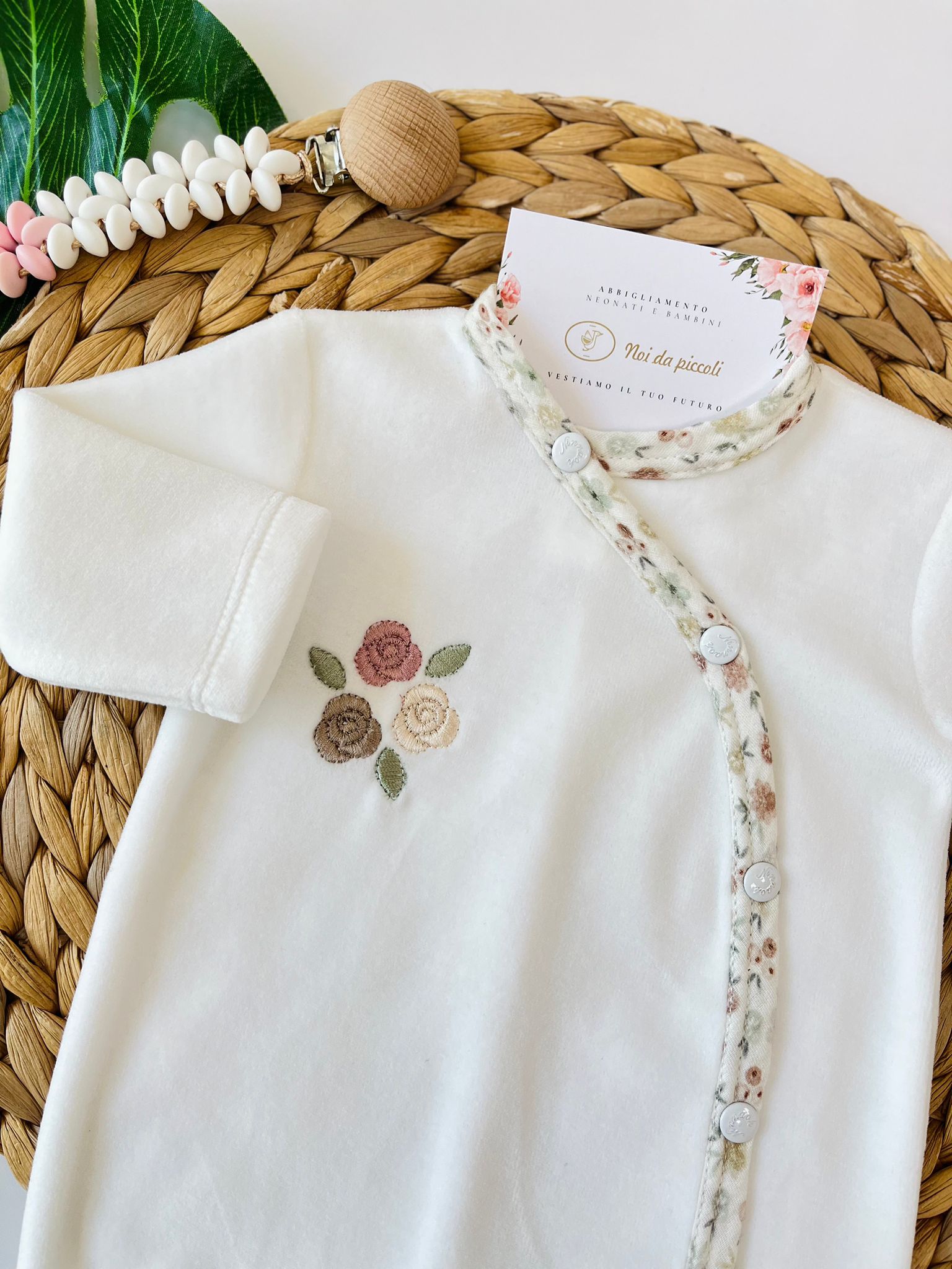 TUTINA IN CINIGLIA ANTIPANICO CON FIORELLINI PANNA - Noi da piccoli