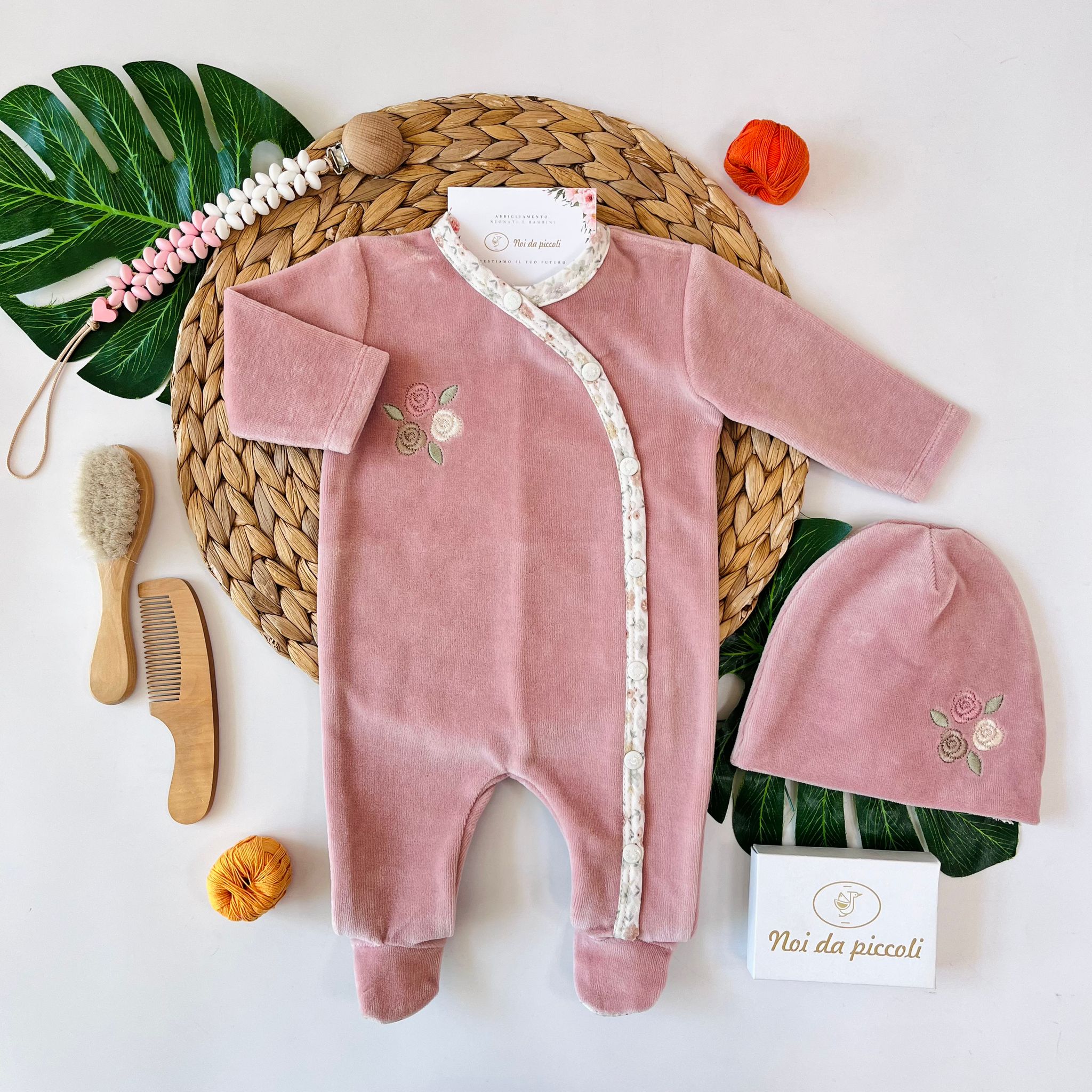 TUTINA IN CINIGLIA ANTIPANICO CON FIORELLINI ROSA - Noi da piccoli