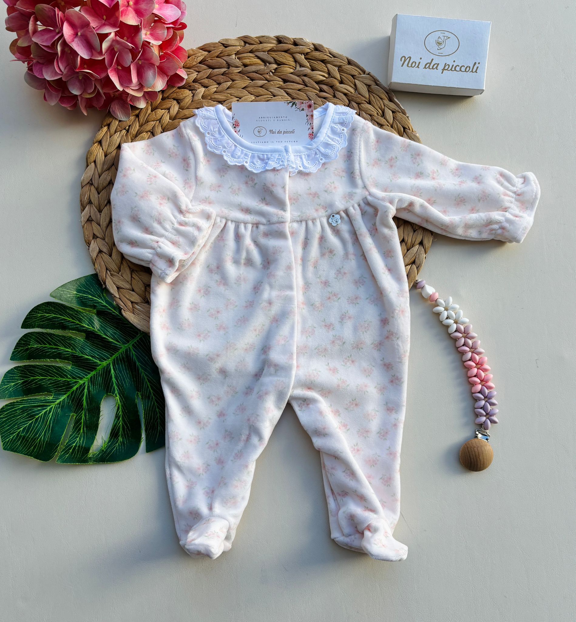 TUTINA IN CINIGLIA ANTIPANICO CON FIORELLINI ROSA - Noi da piccoli