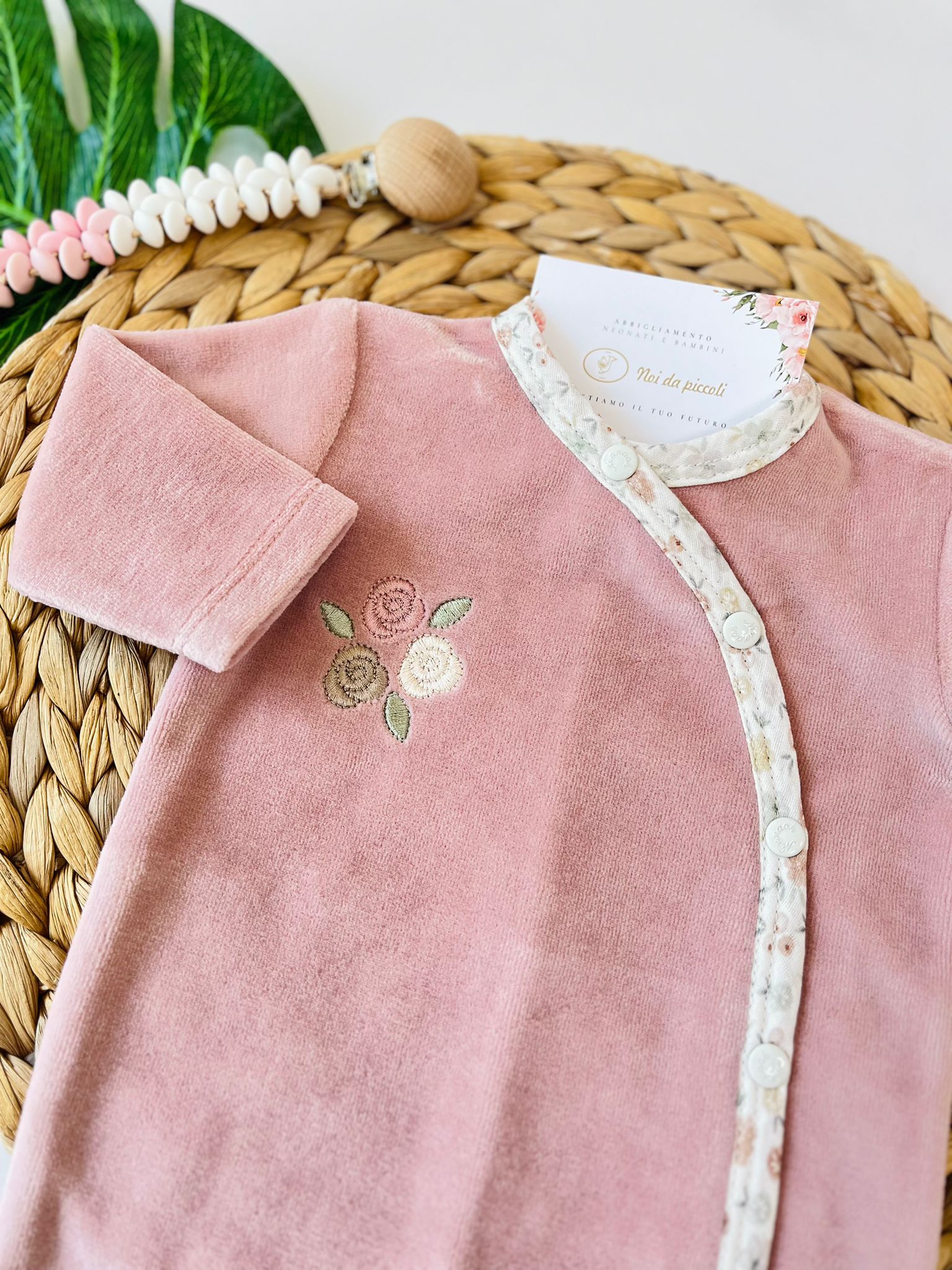 TUTINA IN CINIGLIA ANTIPANICO CON FIORELLINI ROSA - Noi da piccoli