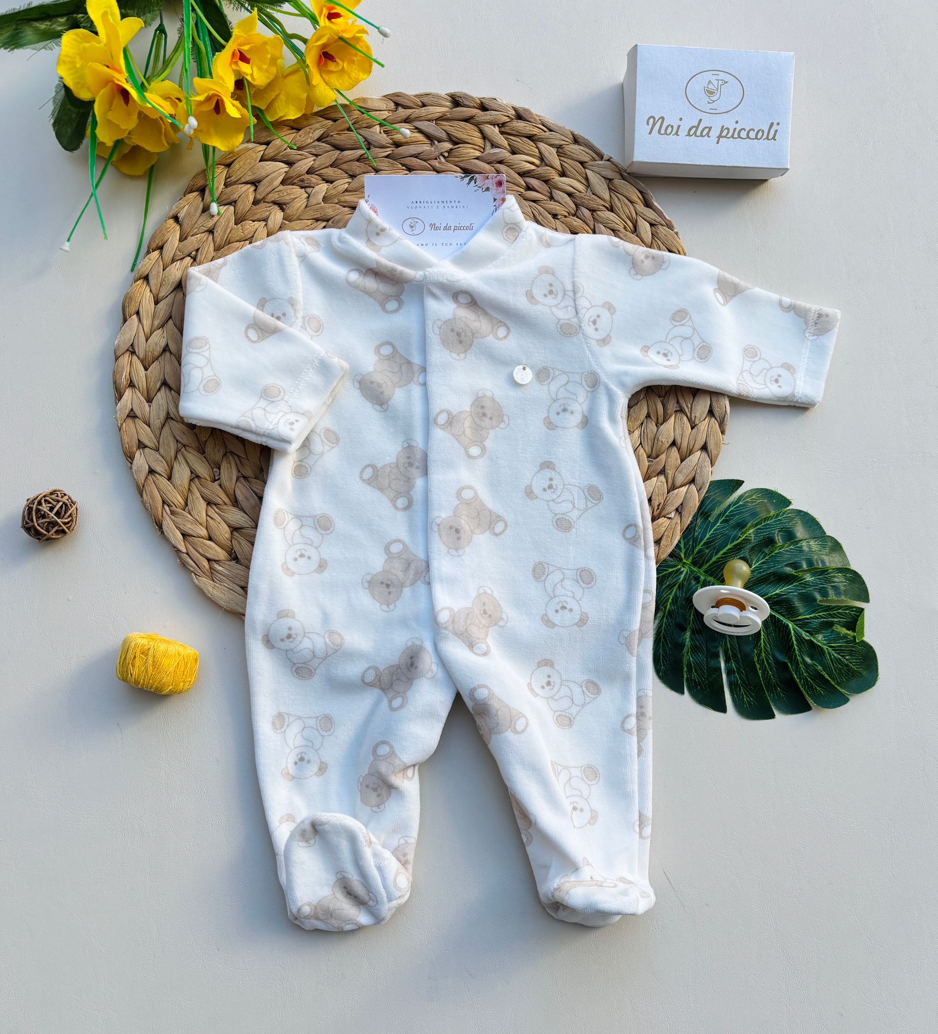 TUTINA IN CINIGLIA ANTIPANICO CON ORSACCHIOTTI PANNA BEIGE - Noi da piccoli