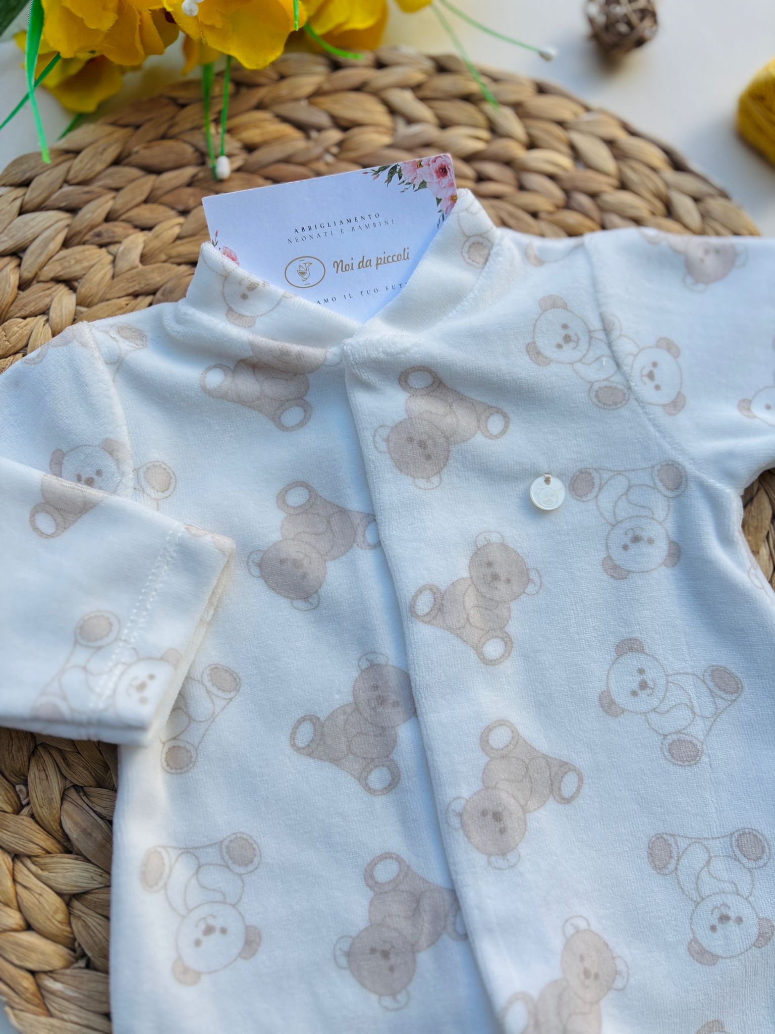 TUTINA IN CINIGLIA ANTIPANICO CON ORSACCHIOTTI PANNA BEIGE - Noi da piccoli