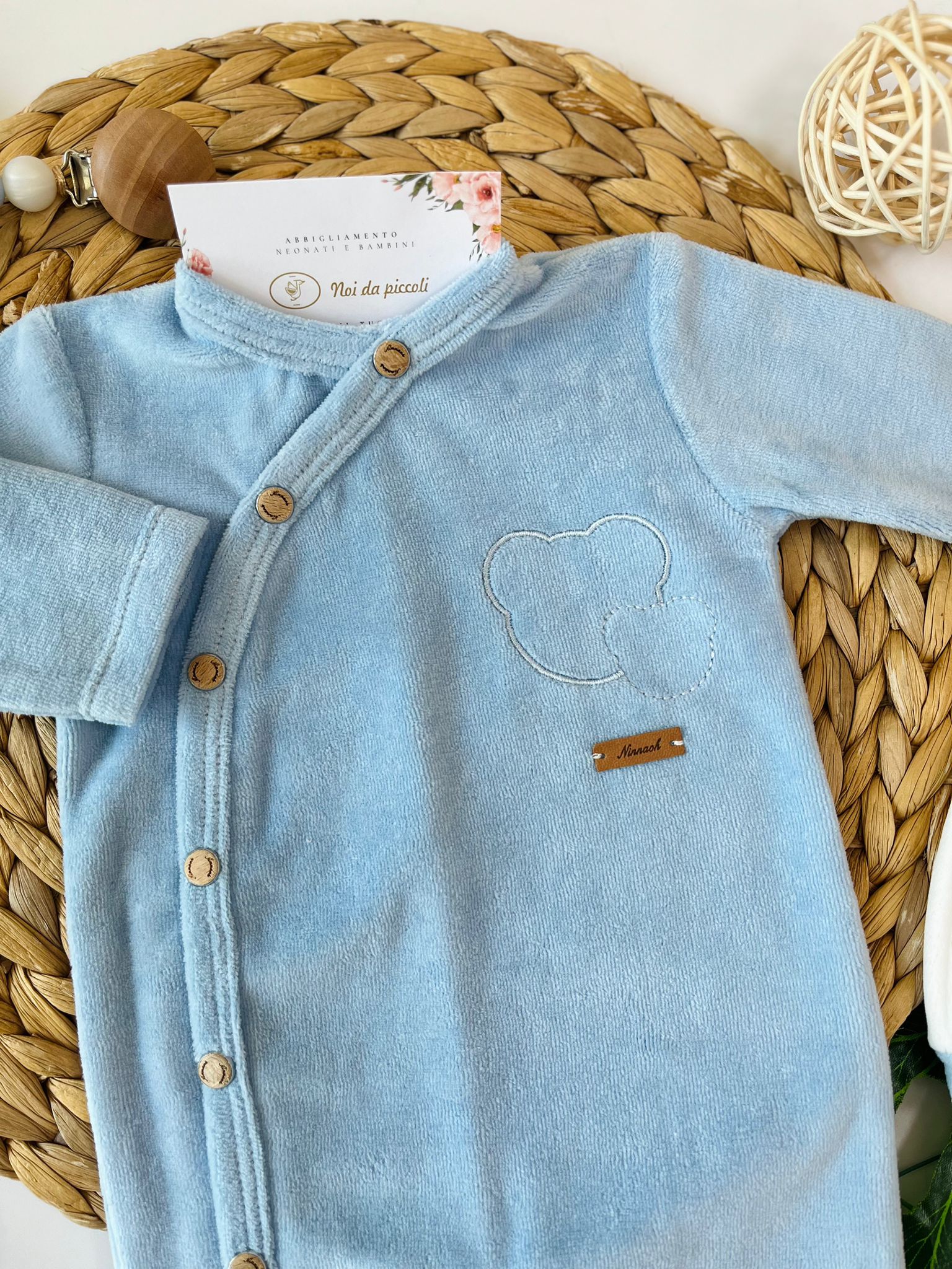 TUTINA IN CINIGLIA ANTIPANICO CON ORSETTI LATERALI CIELO - Noi da piccoli