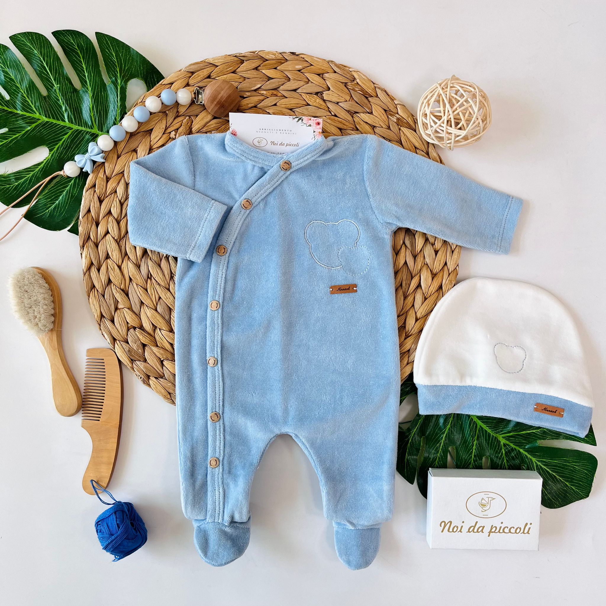 TUTINA IN CINIGLIA ANTIPANICO CON ORSETTI LATERALI CIELO - Noi da piccoli