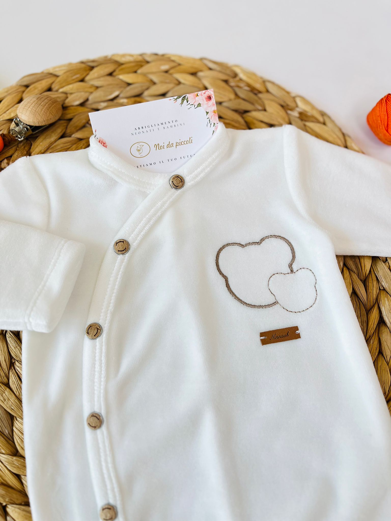 TUTINA IN CINIGLIA ANTIPANICO CON ORSETTI LATERALI PANNA - Noi da piccoli