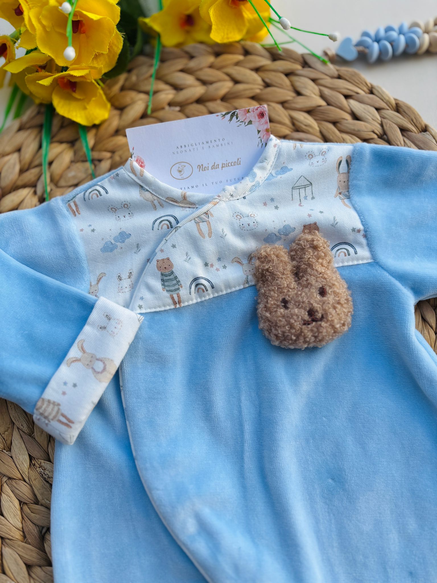 TUTINA IN CINIGLIA ANTIPANICO CON ORSETTO CIELO - Noi da piccoli